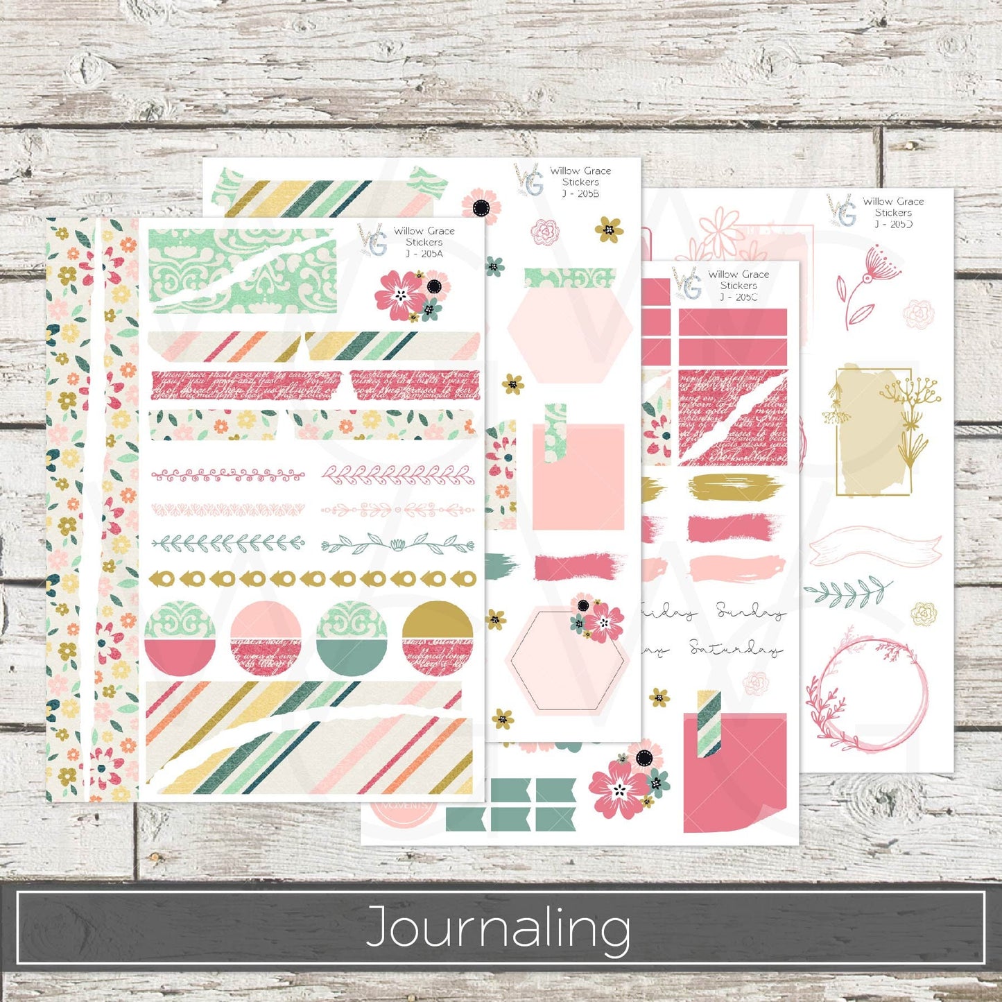 Journaling Stickers • Planner Stickers • JOUR-205