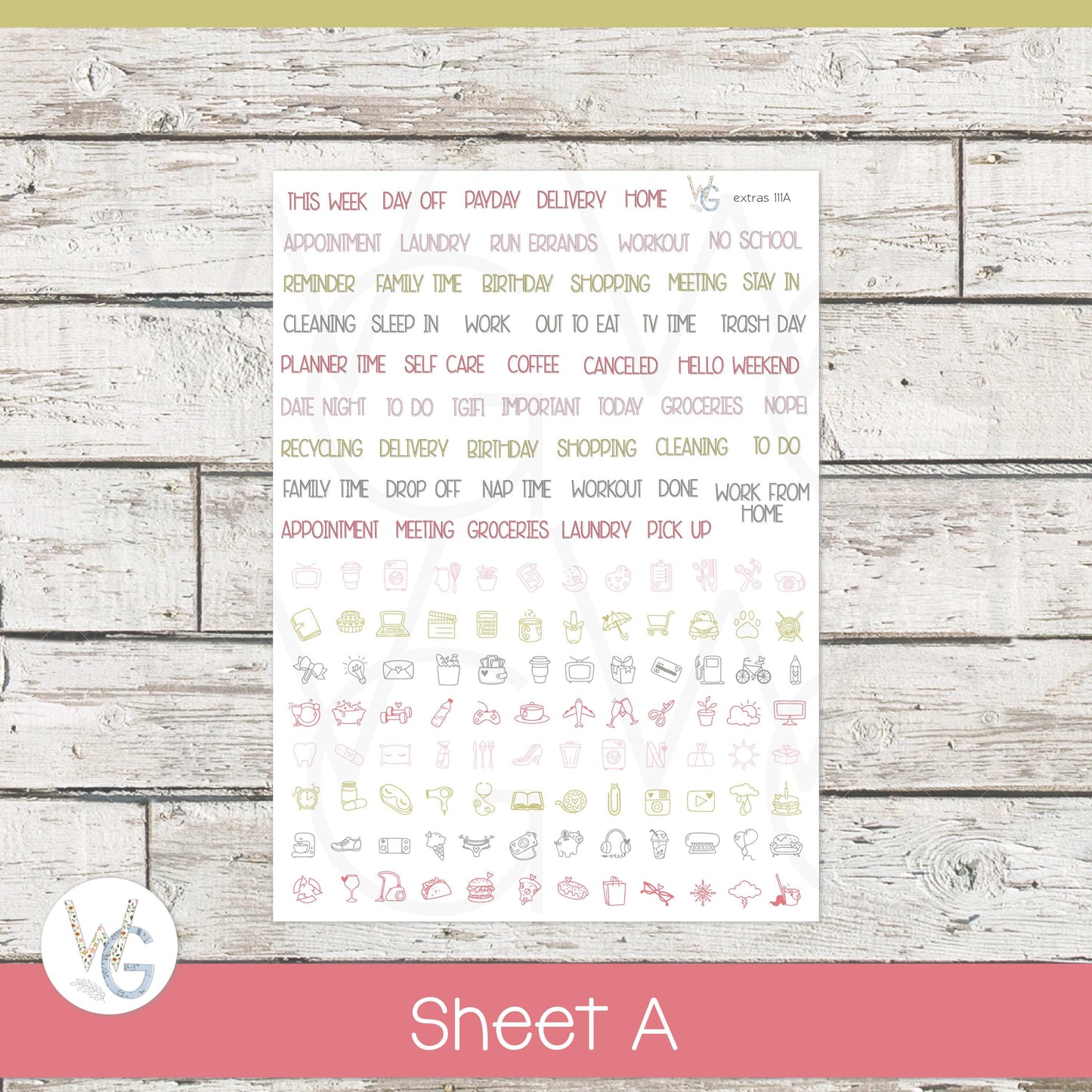 Planner Stickers • Extras • Icons • Planner Stickers • EX-111