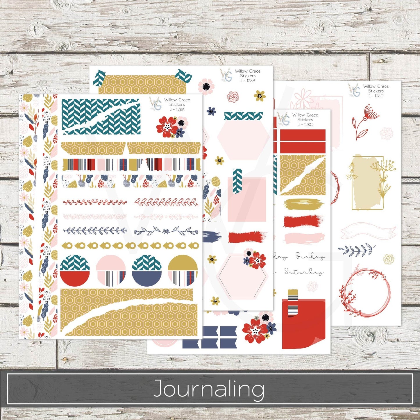 Journaling Stickers • Planner Stickers • JOUR-128