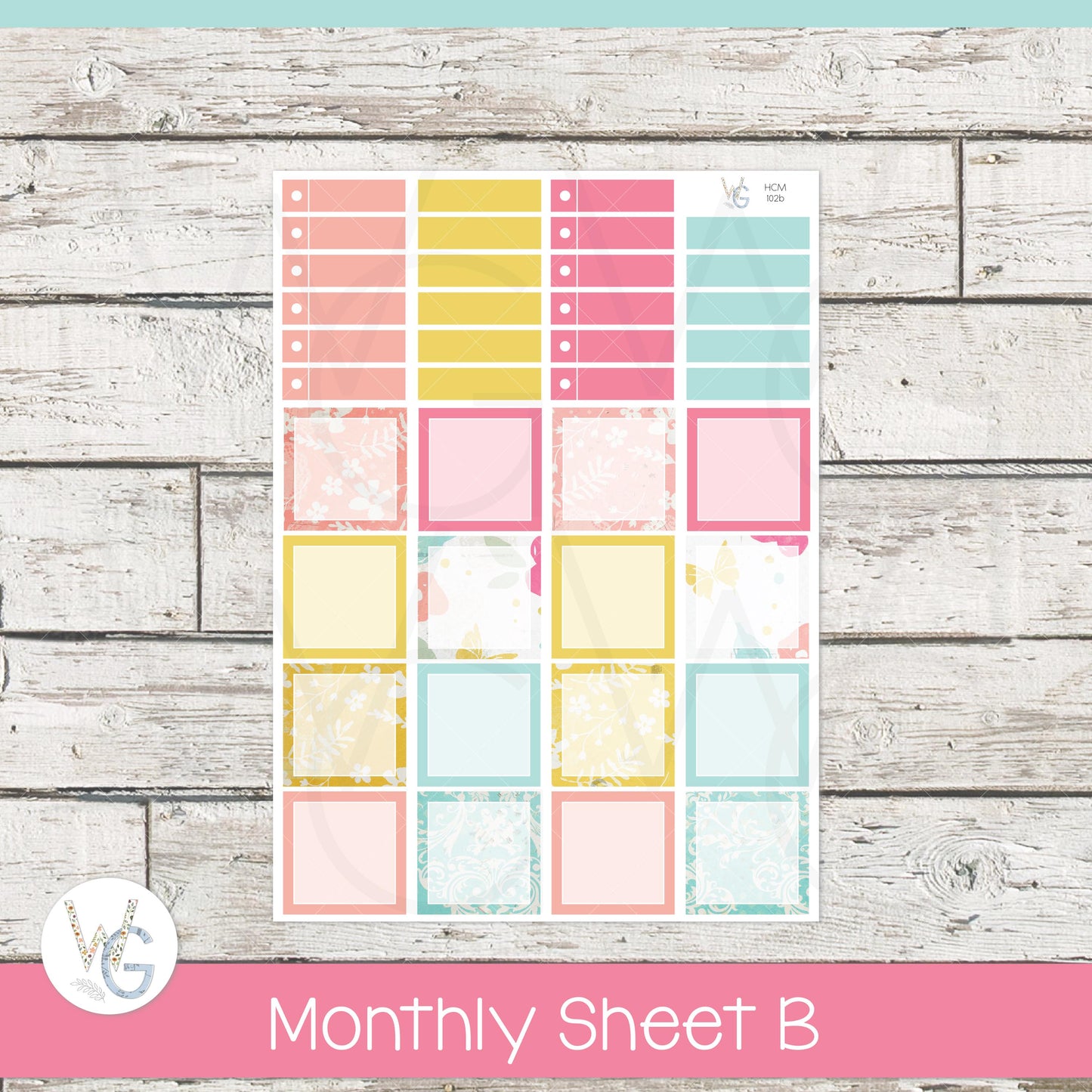 Hobonichi Cousin (A5) Monthly Planner Stickers β’ HM-102