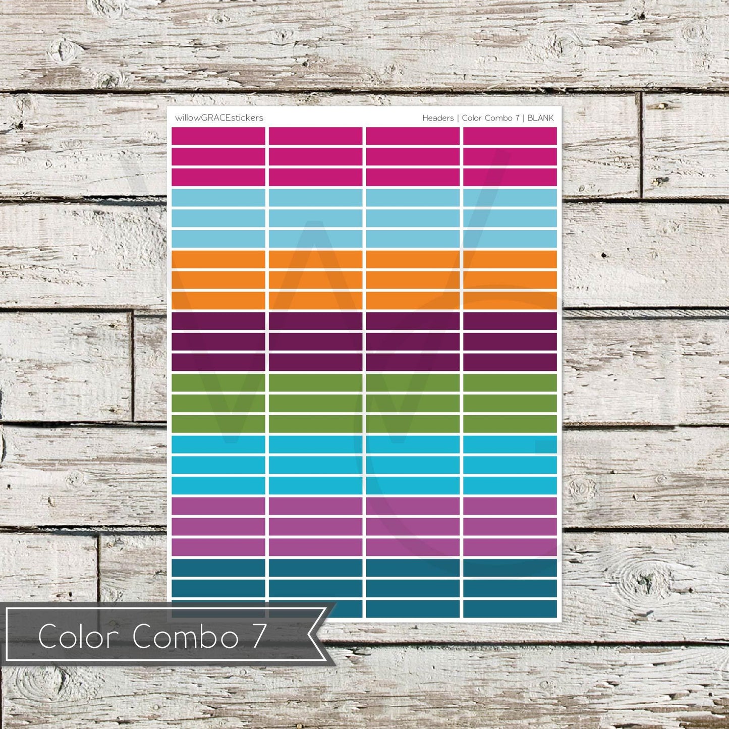 Planner Headers • Functional Planner Stickers • Blank