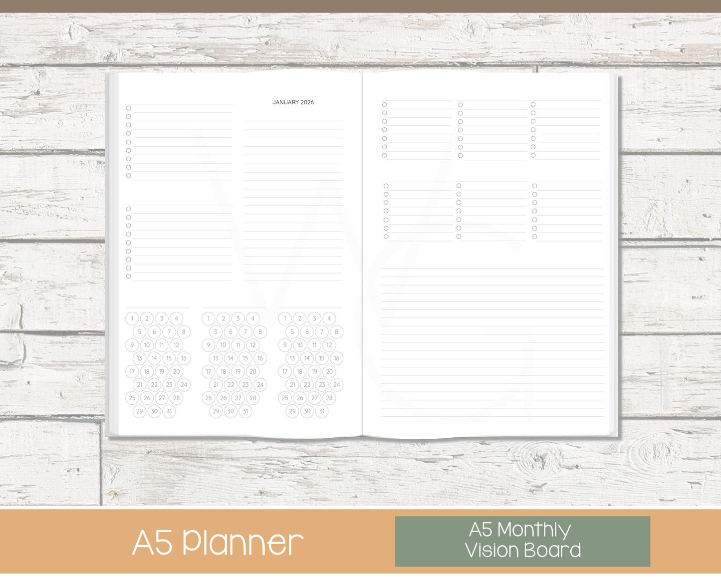 2026 Weekly Personalized Planner | Productivity Weekly Planner | Lined Layout | Bloom