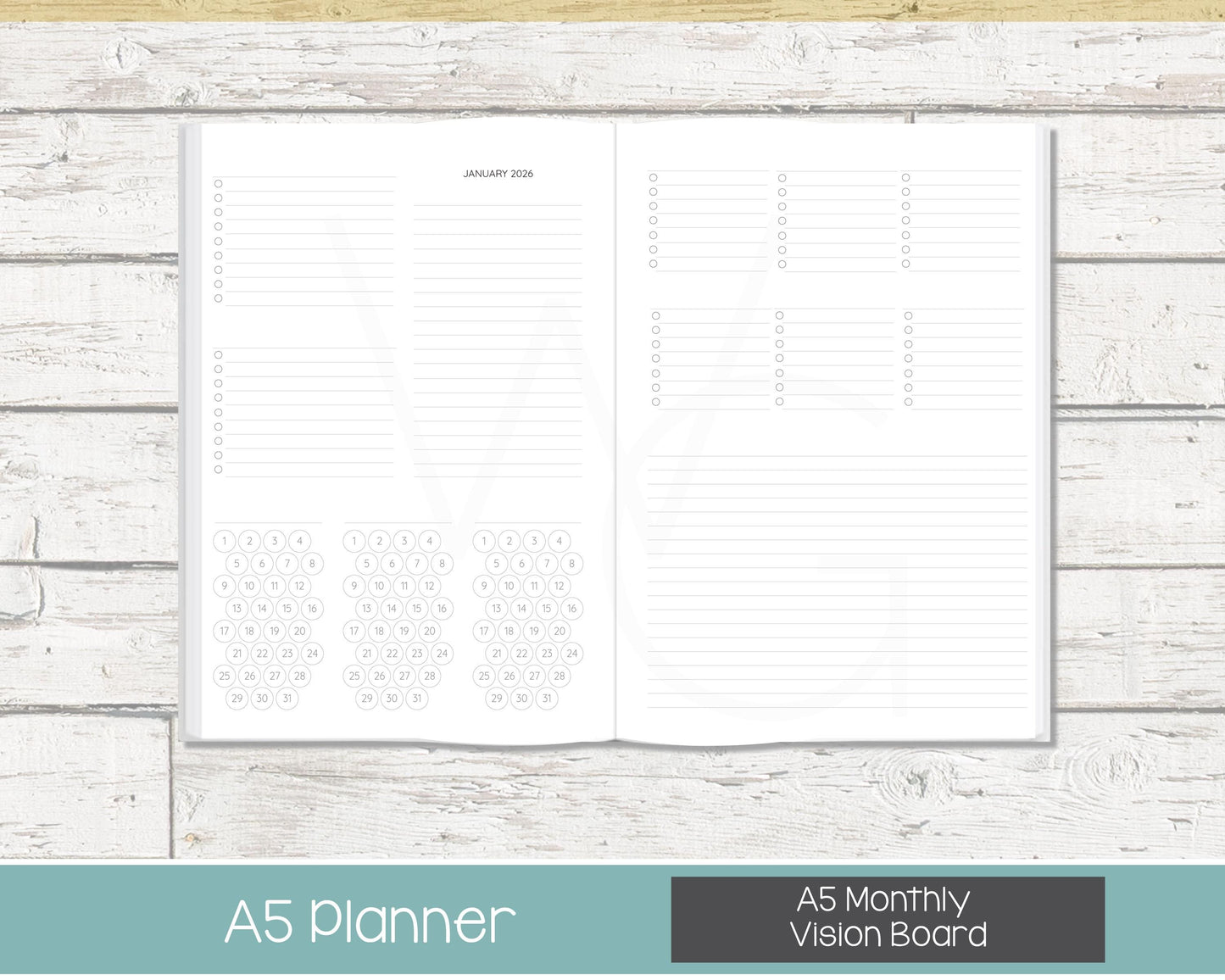 2026 Weekly Personalized Planner | Vertical Weekly Planner | Lined Layout | Reflections