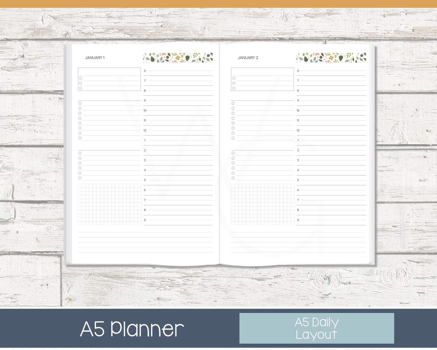 2026 Complete Planner | Month, Week, Day Planner | Lined Layout - Colorful | Meadow RTS