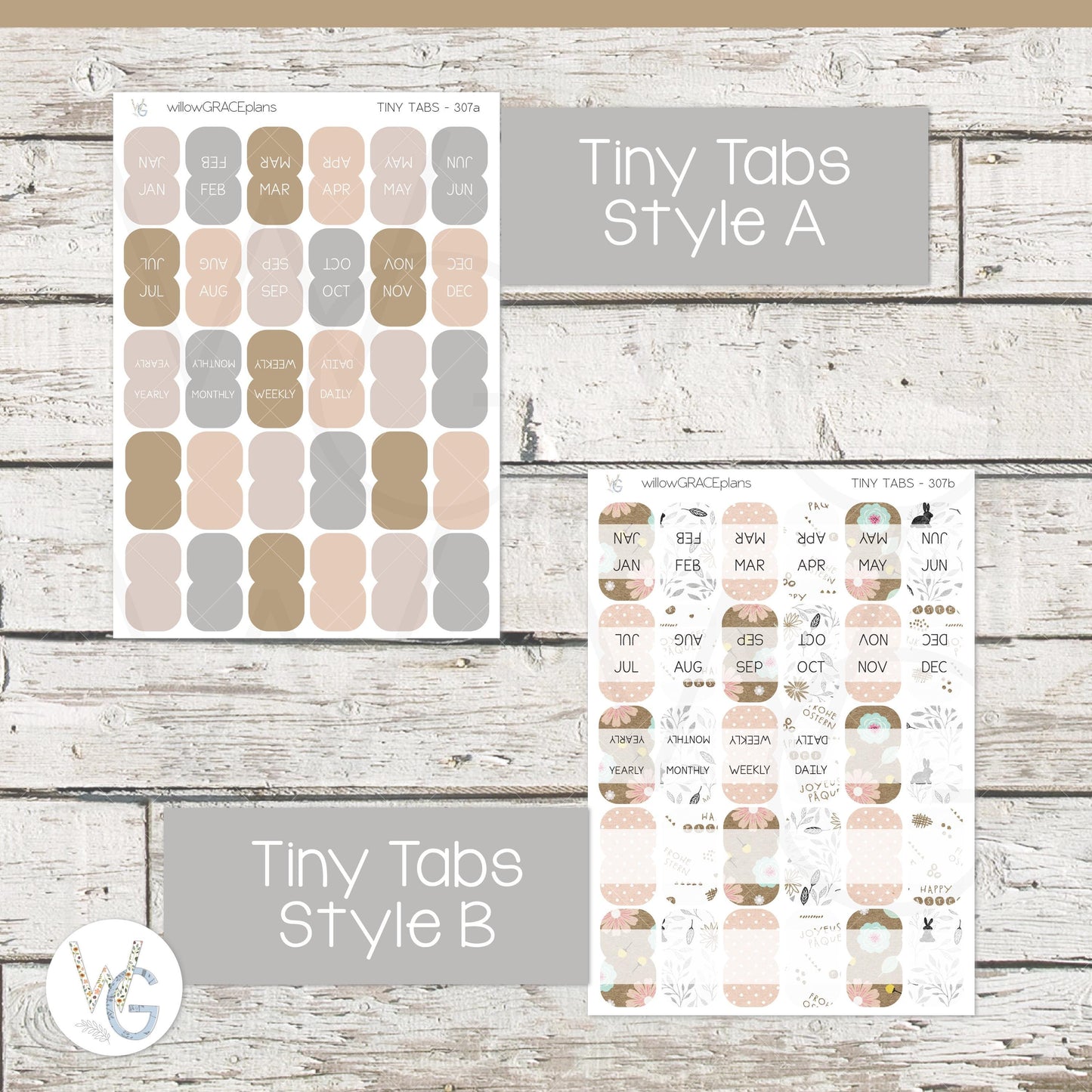 Planner Tabs • Tab Stickers • Planner Stickers • TB-307