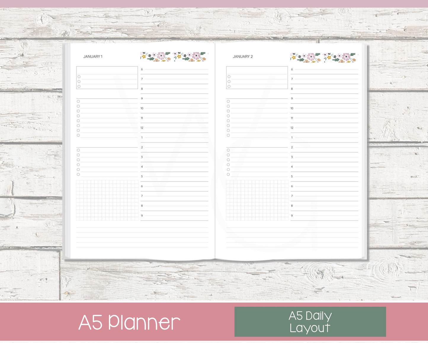 2026 Complete Personalized Planner | Month, Week, Day Planner | Lined Layout | Petal Parade