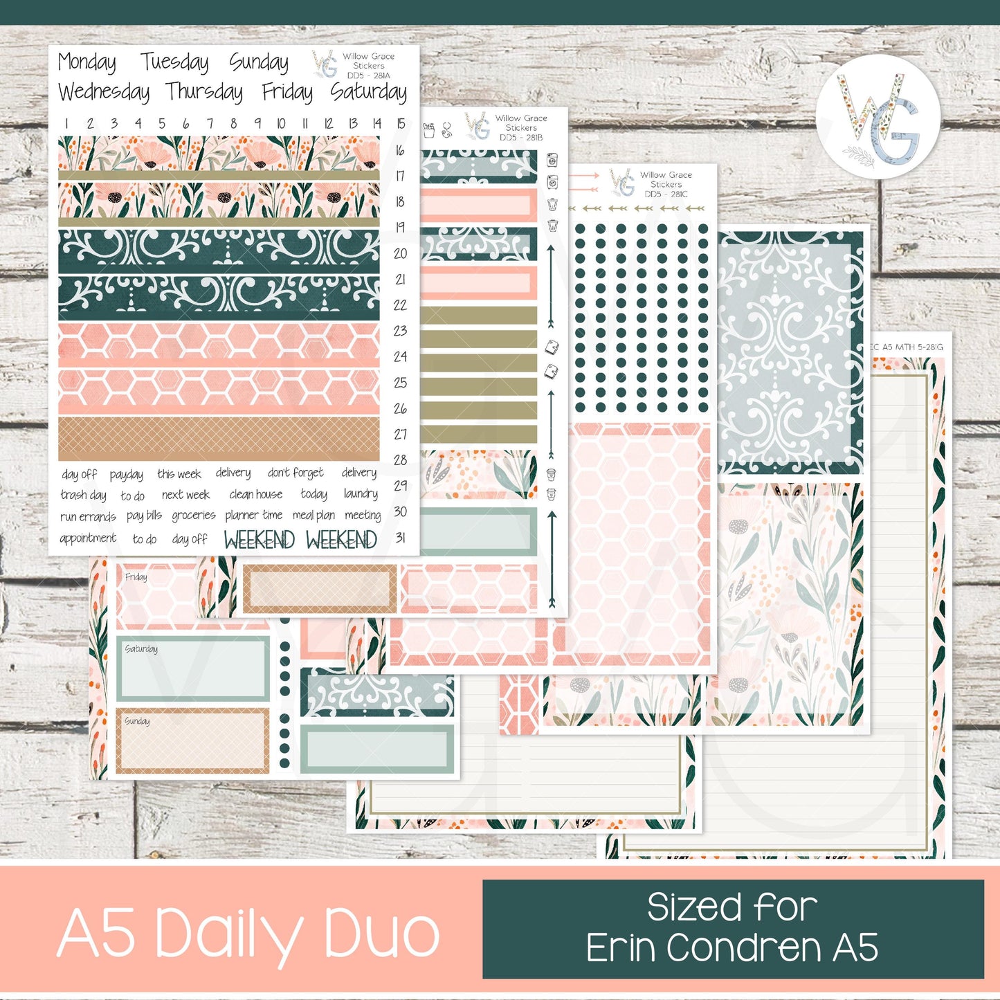 EC A5 Daily Duo Sticker Kit β’ DD5-281
