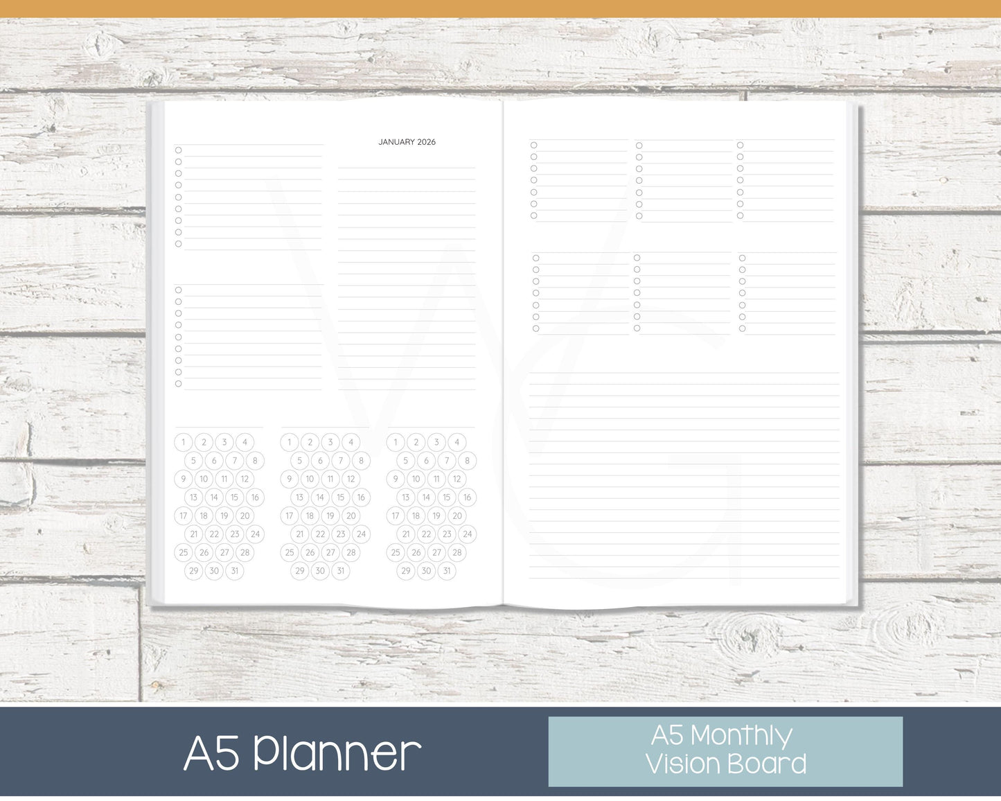 2026 Weekly Planner | Productivity Weekly Planner | Grid Layout - Colorful | Meadow RTS