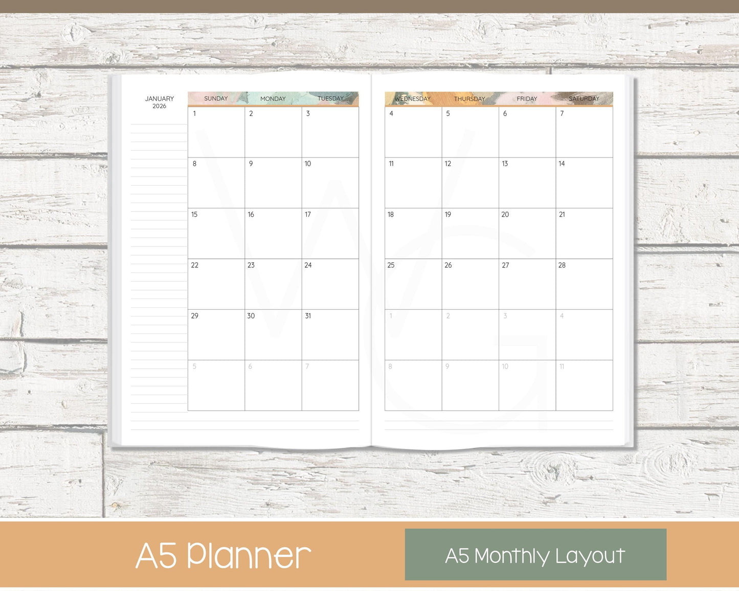 2026 Weekly Personalized Planner | Productivity Weekly Planner | Lined Layout | Bloom