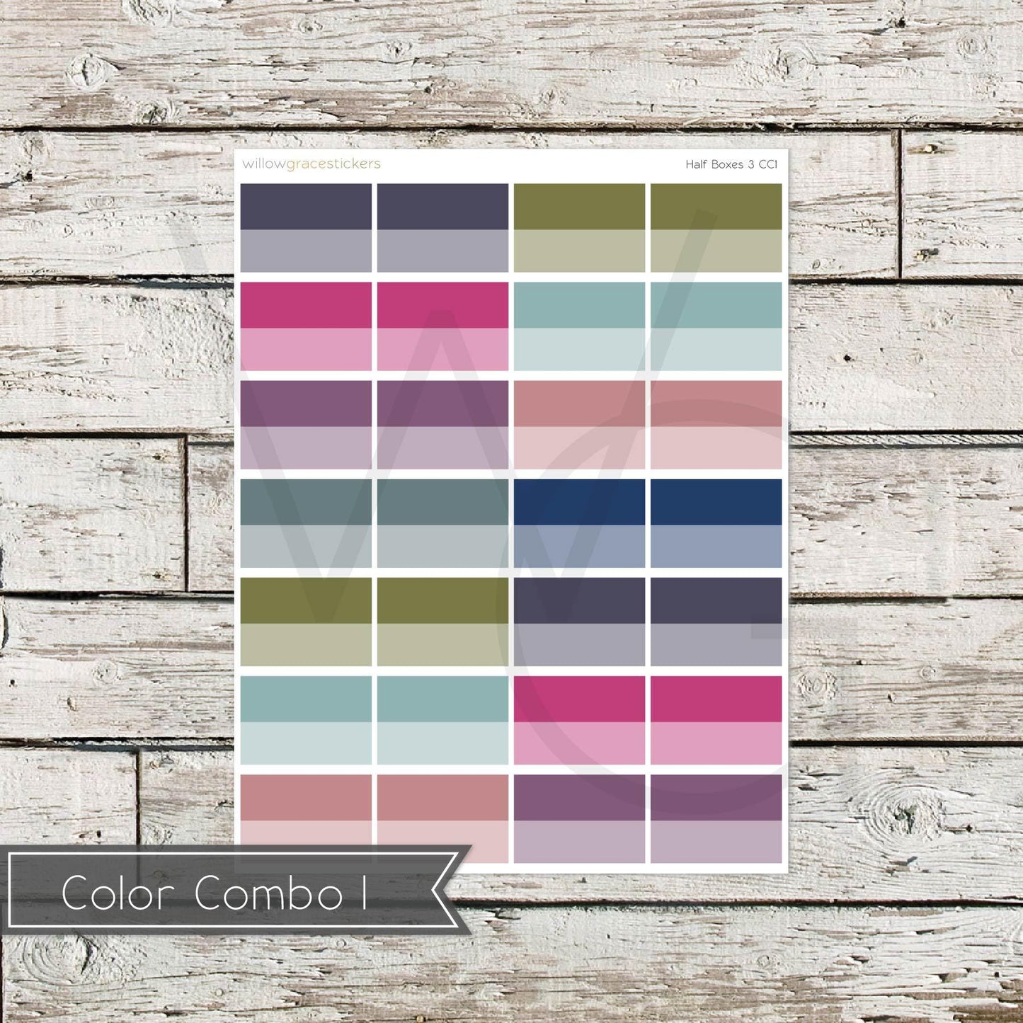 Half Boxes • Functional Planner Stickers (HB3)
