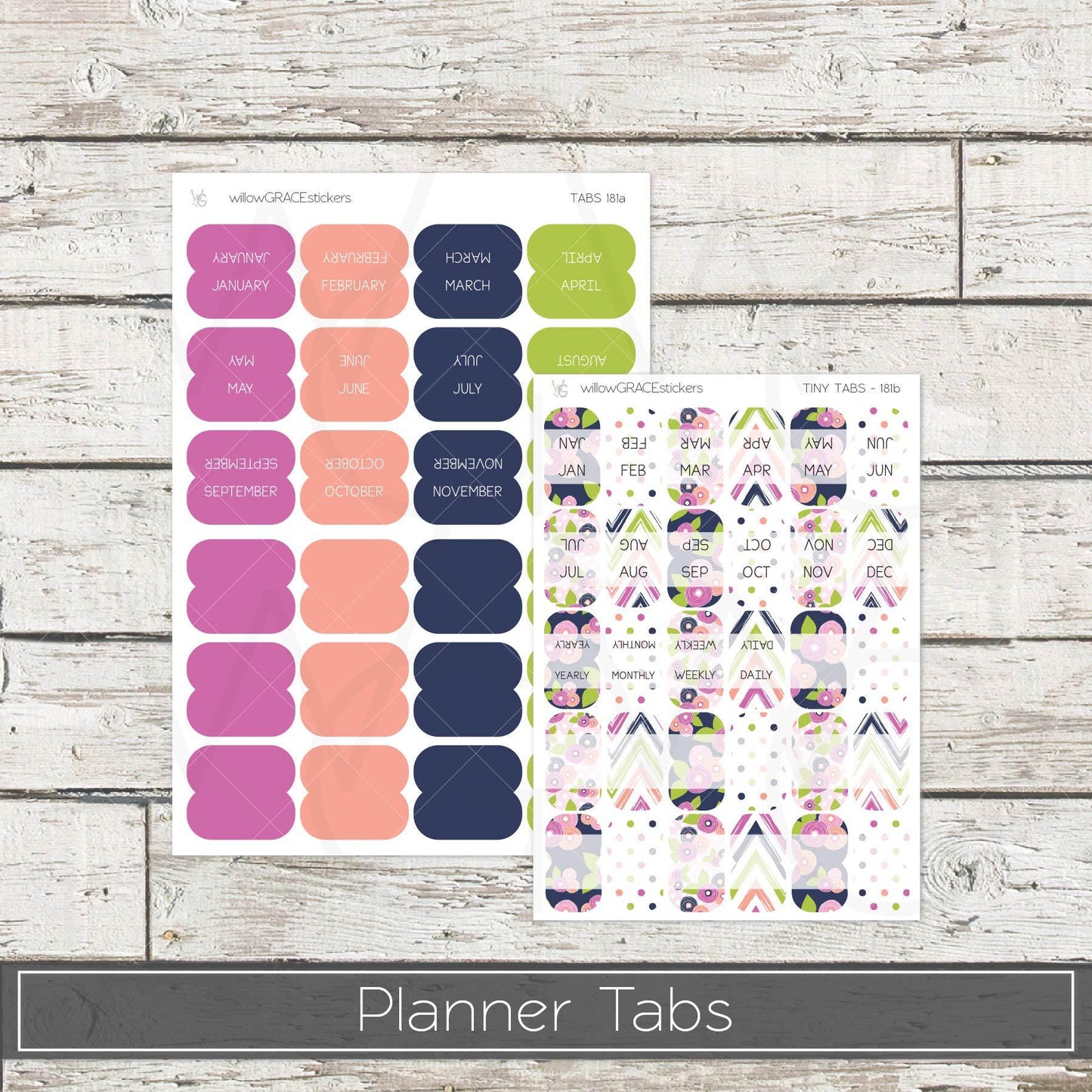 Planner Tabs • Tab Stickers • Planner Stickers • TB-181
