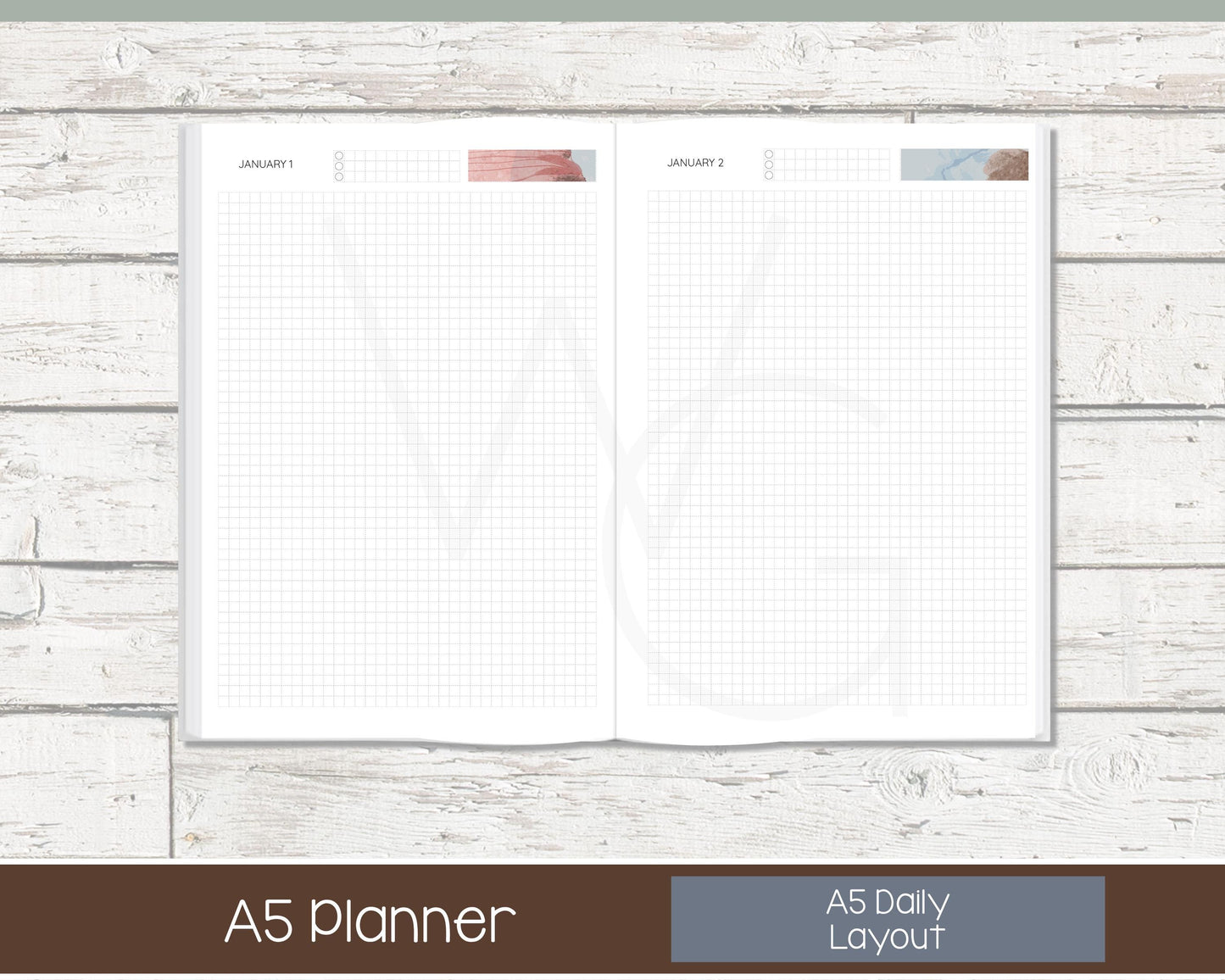2026 Complete Personalized Planner | Month, Week, Day Planner | Grid Layout | Blush & Ink