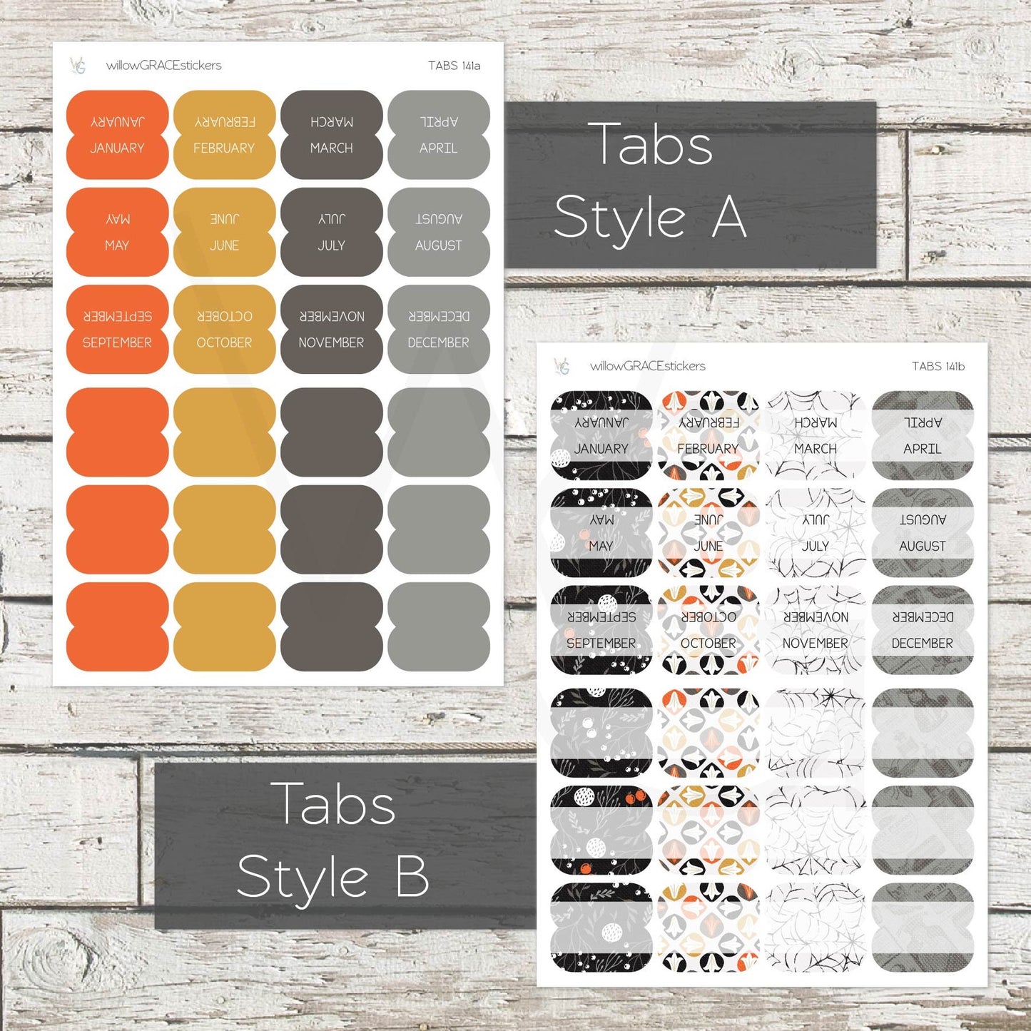 Planner Tabs • Tab Stickers • Planner Stickers • TB-141