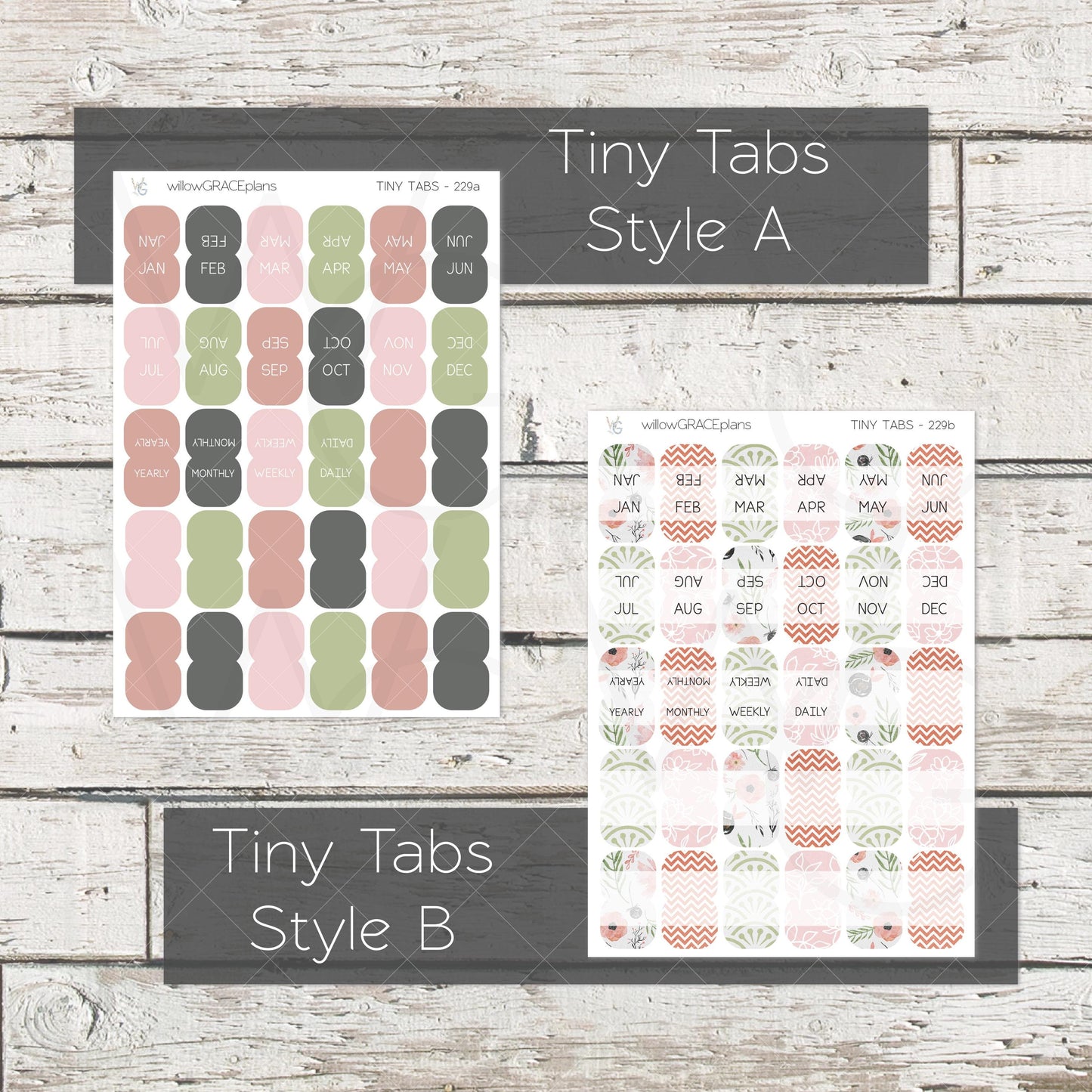 Planner Tabs • Tab Stickers • Planner Stickers • TB-229