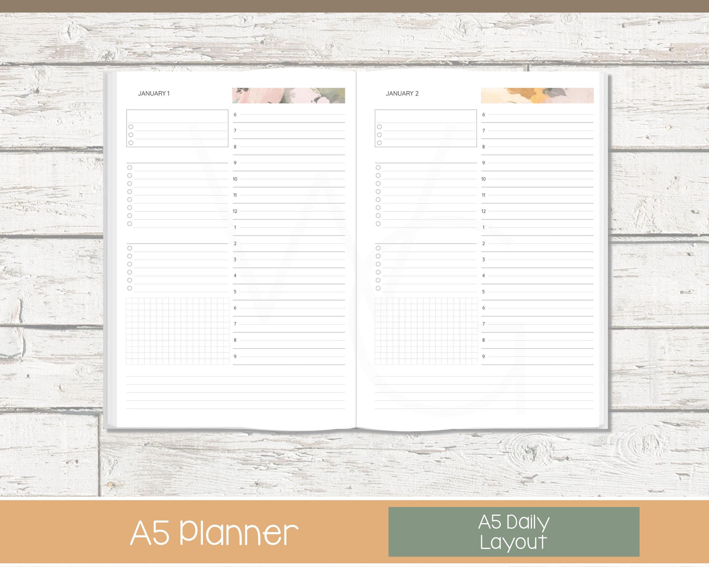 2026 Complete Personalized Planner | Month, Week, Day Planner | Lined Layout | Bloom