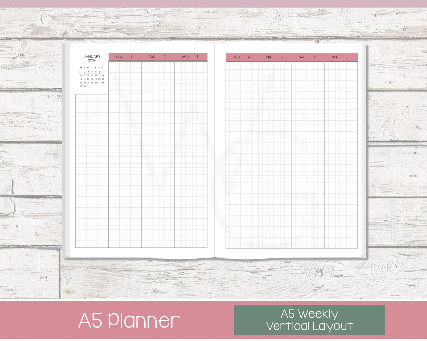 2026 Complete Personalized Planner | Month, Week, Day Planner | Grid Layout | Petal Parade