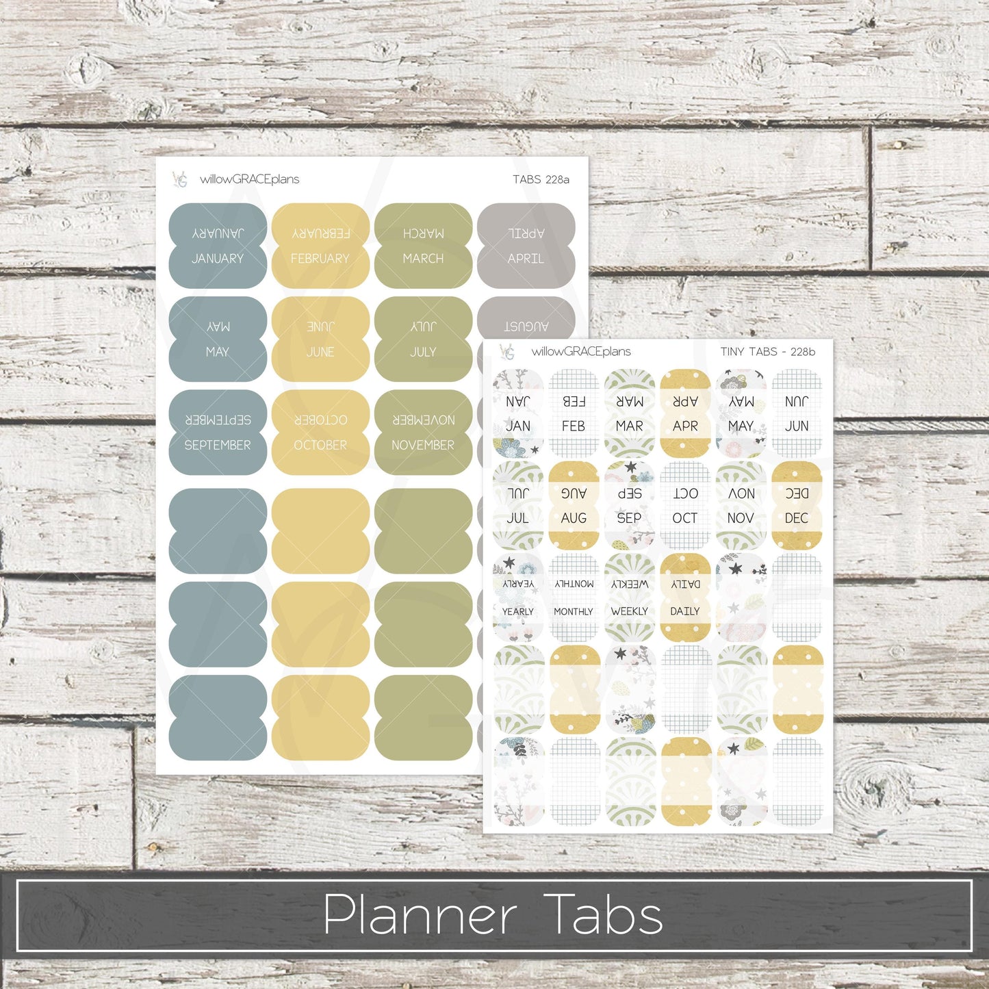 Planner Tabs • Tab Stickers • Planner Stickers • TB-228
