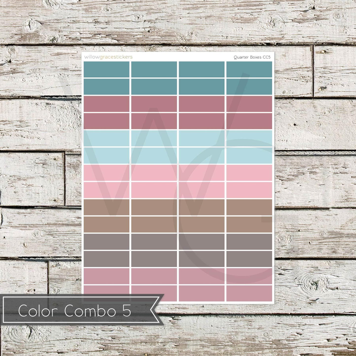 Quarter Boxes • Functional Planner Stickers (QB)