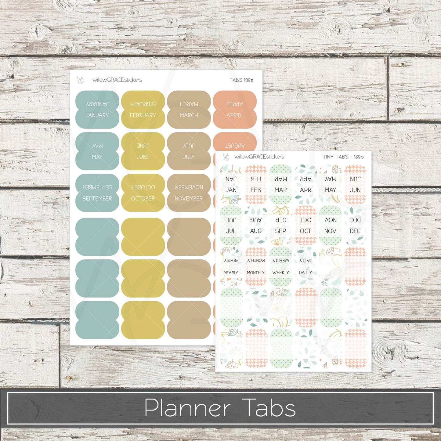 Planner Tabs • Tab Stickers • Planner Stickers • TB-189