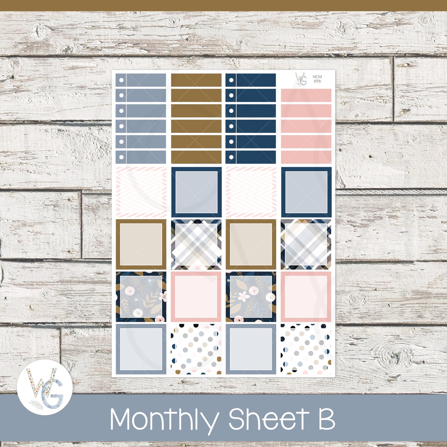 Hobonichi Cousin (A5) Monthly Planner Stickers β’ HM-107
