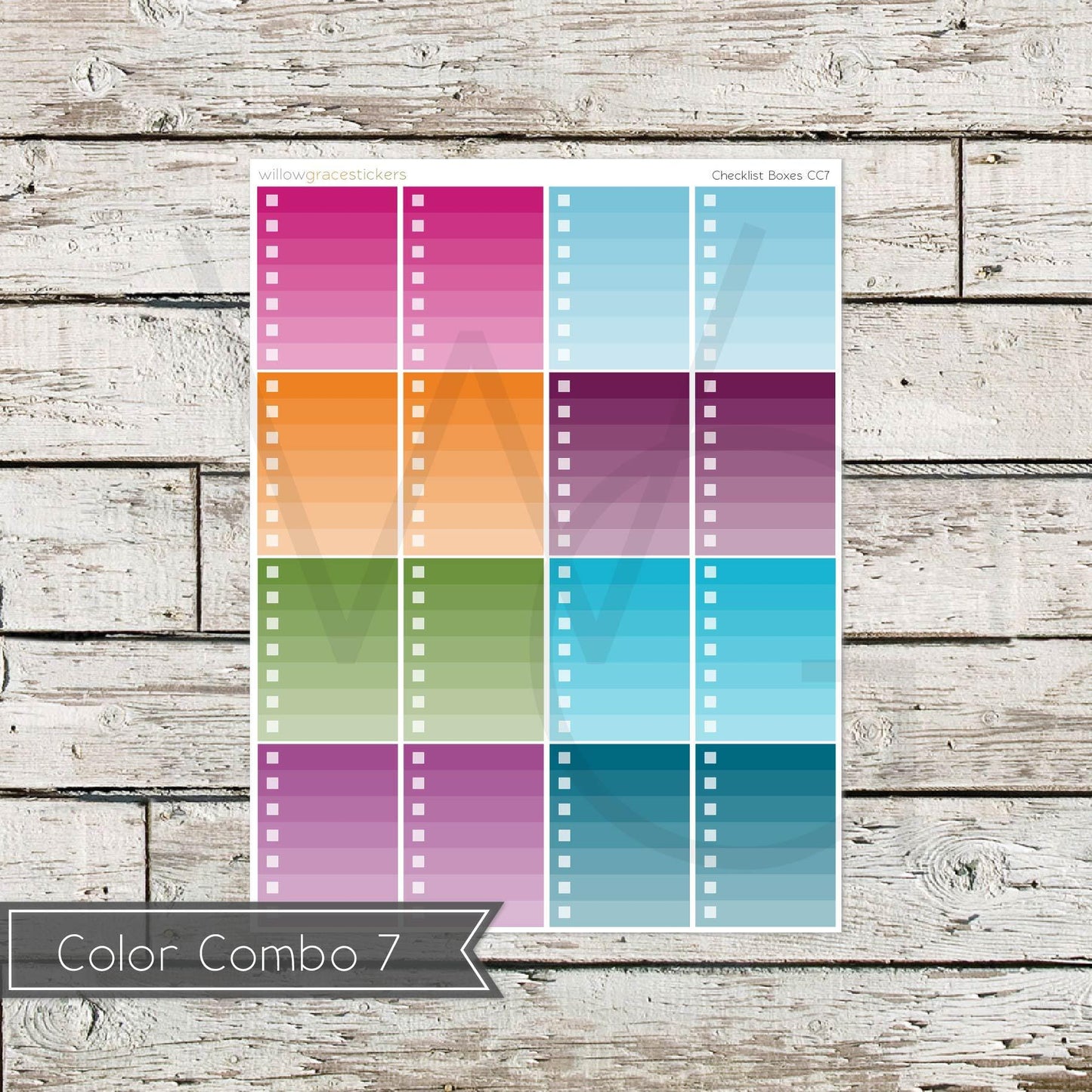 Checklist Boxes • Functional Planner Stickers