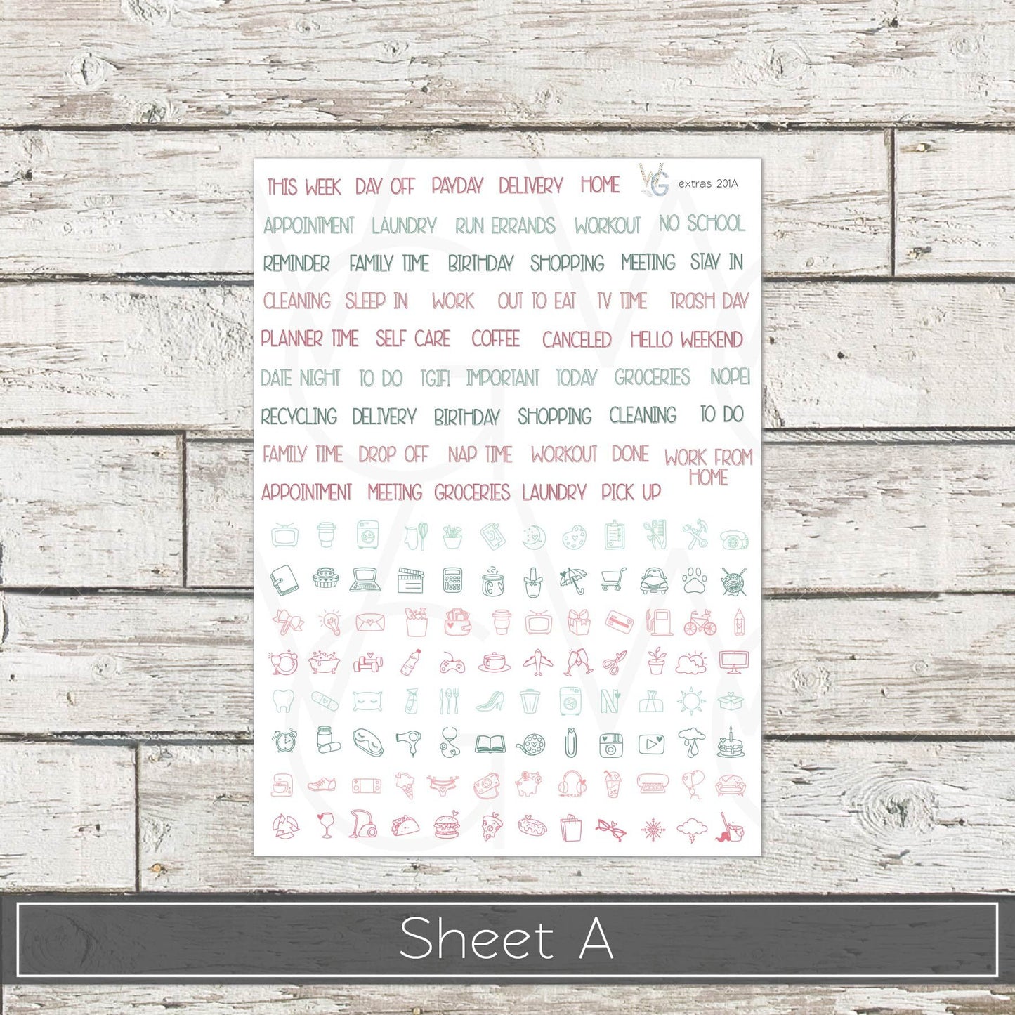 Planner Stickers • Extras • Icons • Planner Stickers • EX-201