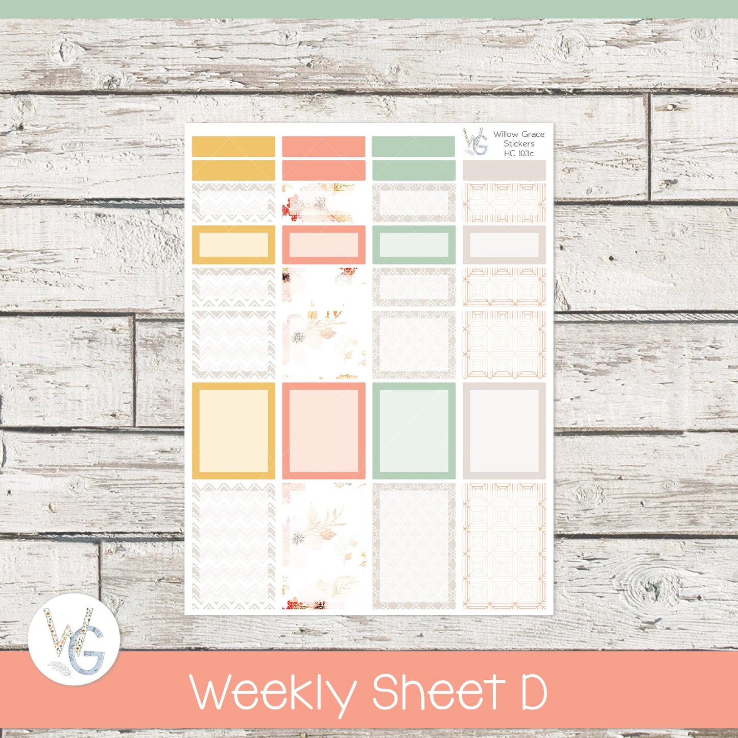 Hobonichi Cousin (A5) Weekly/Daily Sticker Kit β’ HW-103