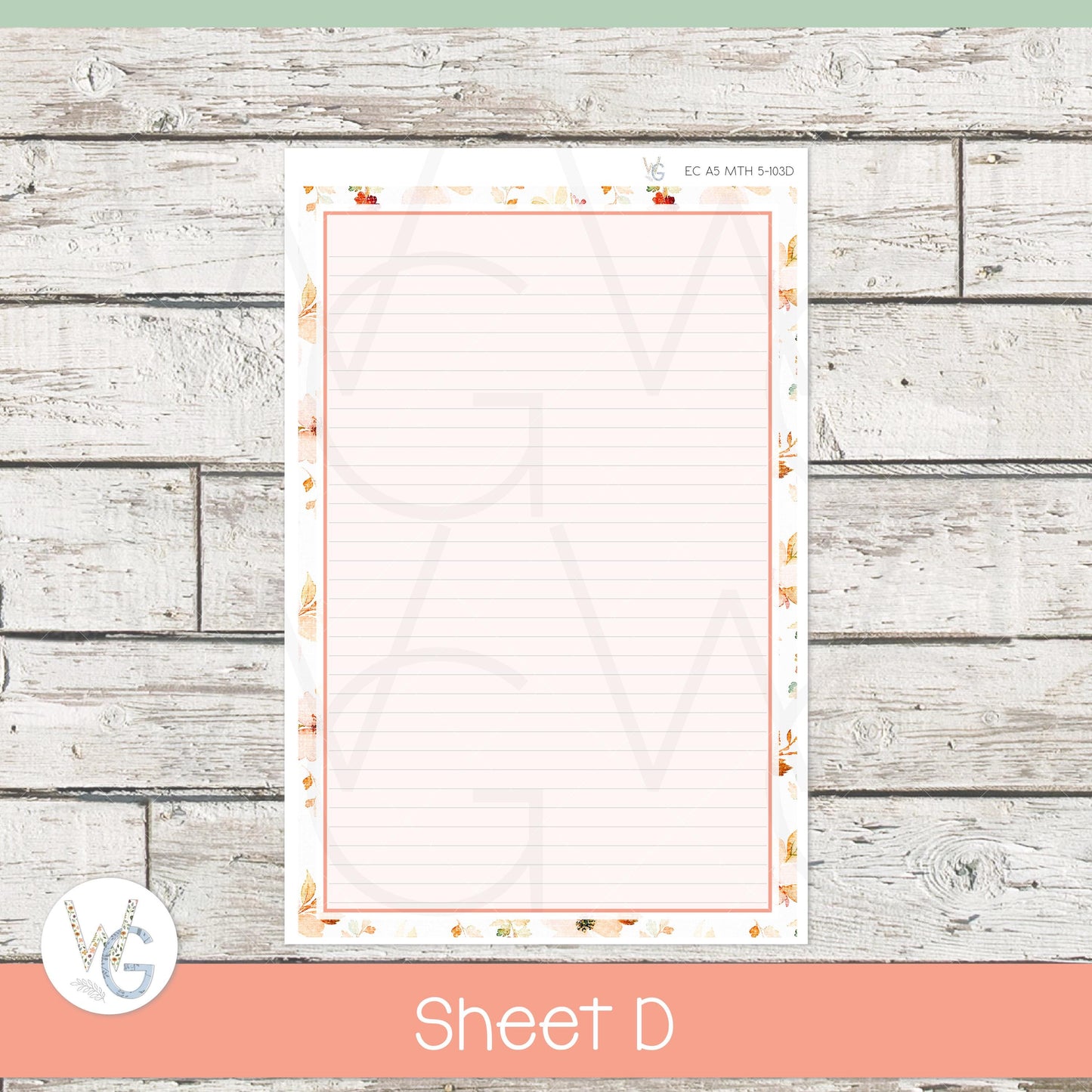 EC A5 Monthly Planner Stickers β’ ECM5-103