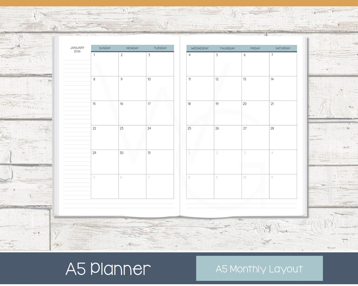 2026 Complete Planner | Month, Week, Day Planner | Lined Layout - Colorful | Meadow RTS