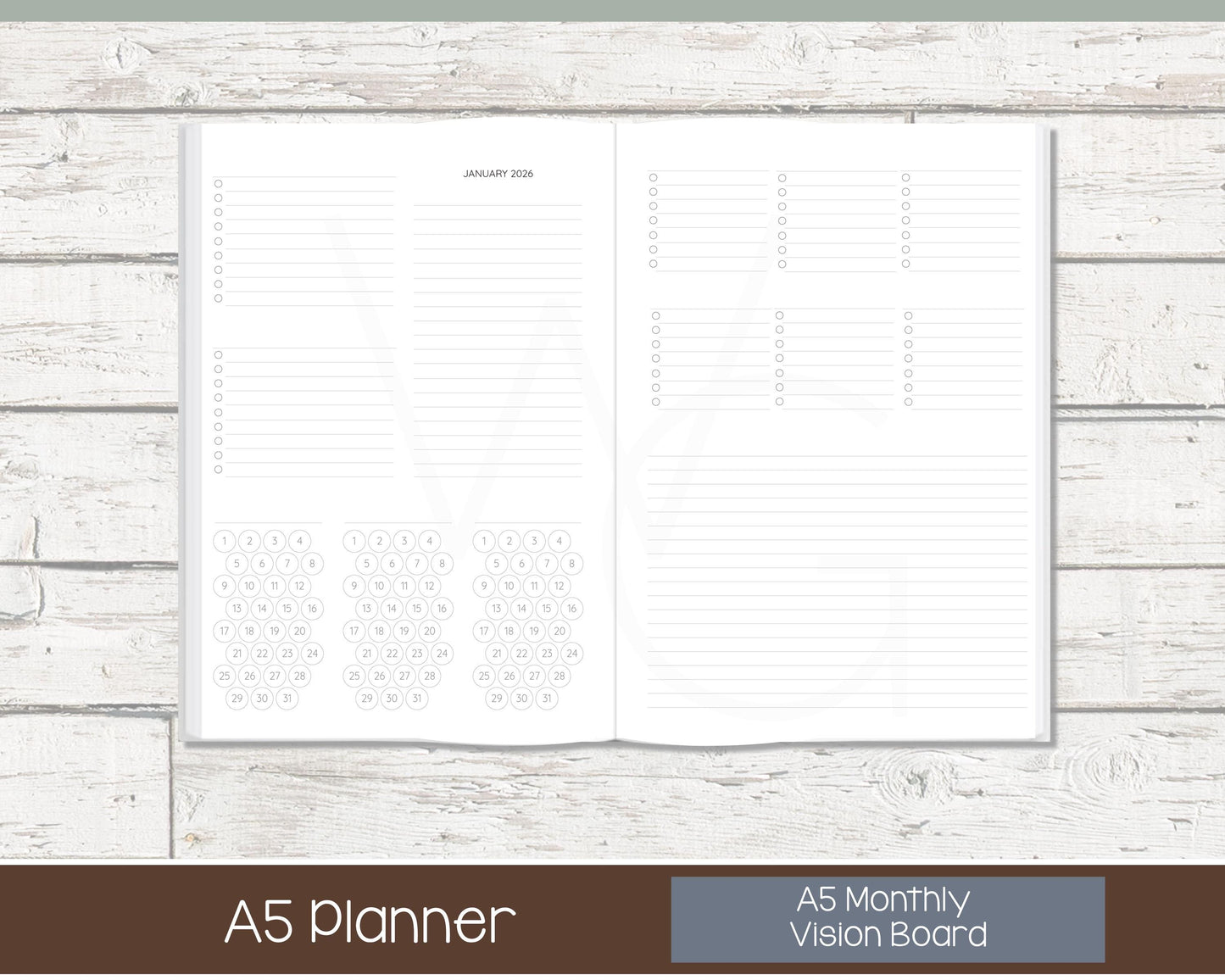2026 Weekly Personalized Planner | Productivity Weekly Planner | Lined Layout | Blush & Ink