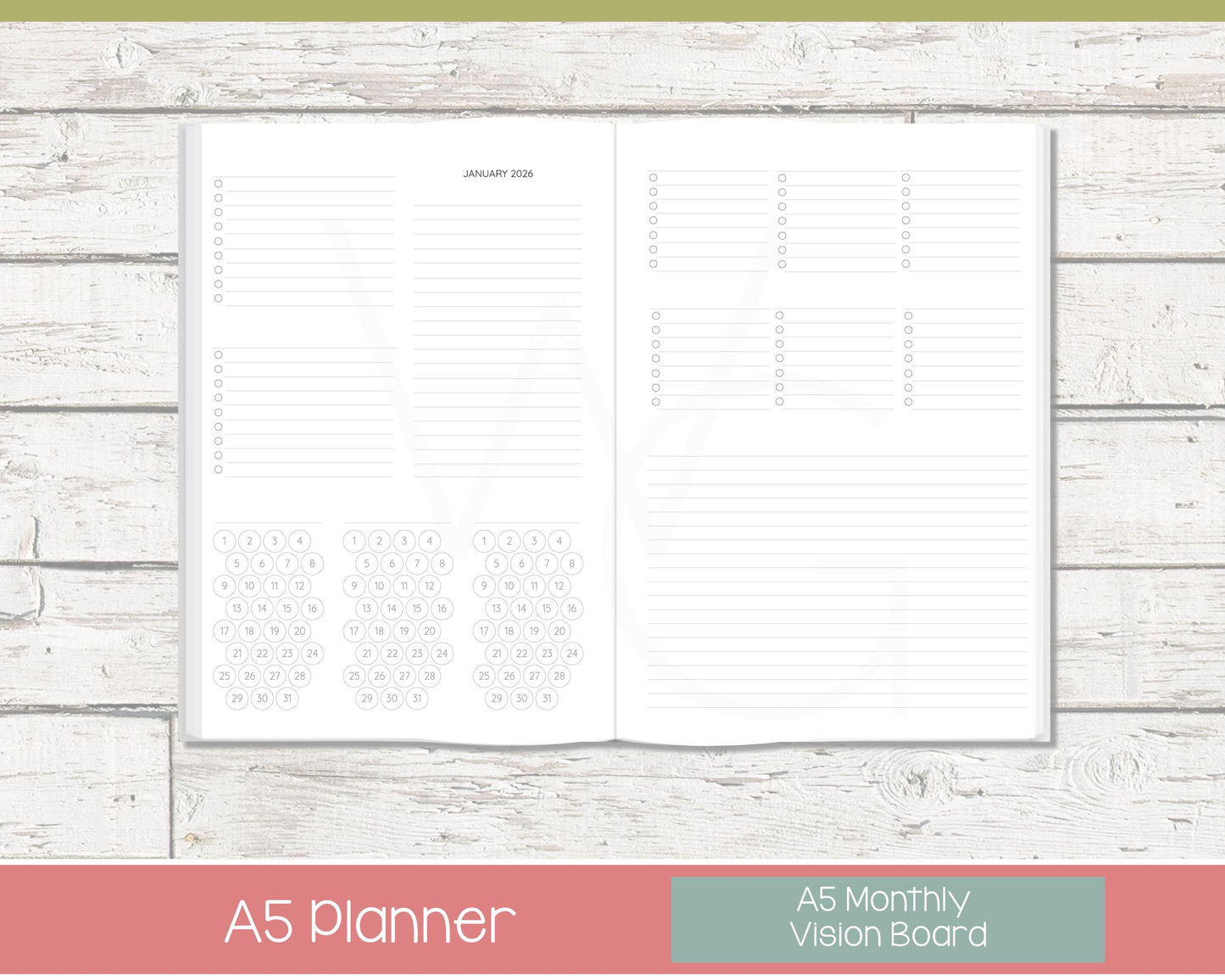2026 Weekly Personalized Planner | Vertical Weekly Planner | Grid Layout | Shine On