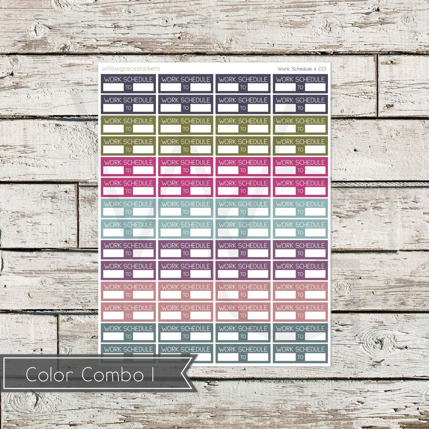 Work Schedule • Functional Planner Stickers