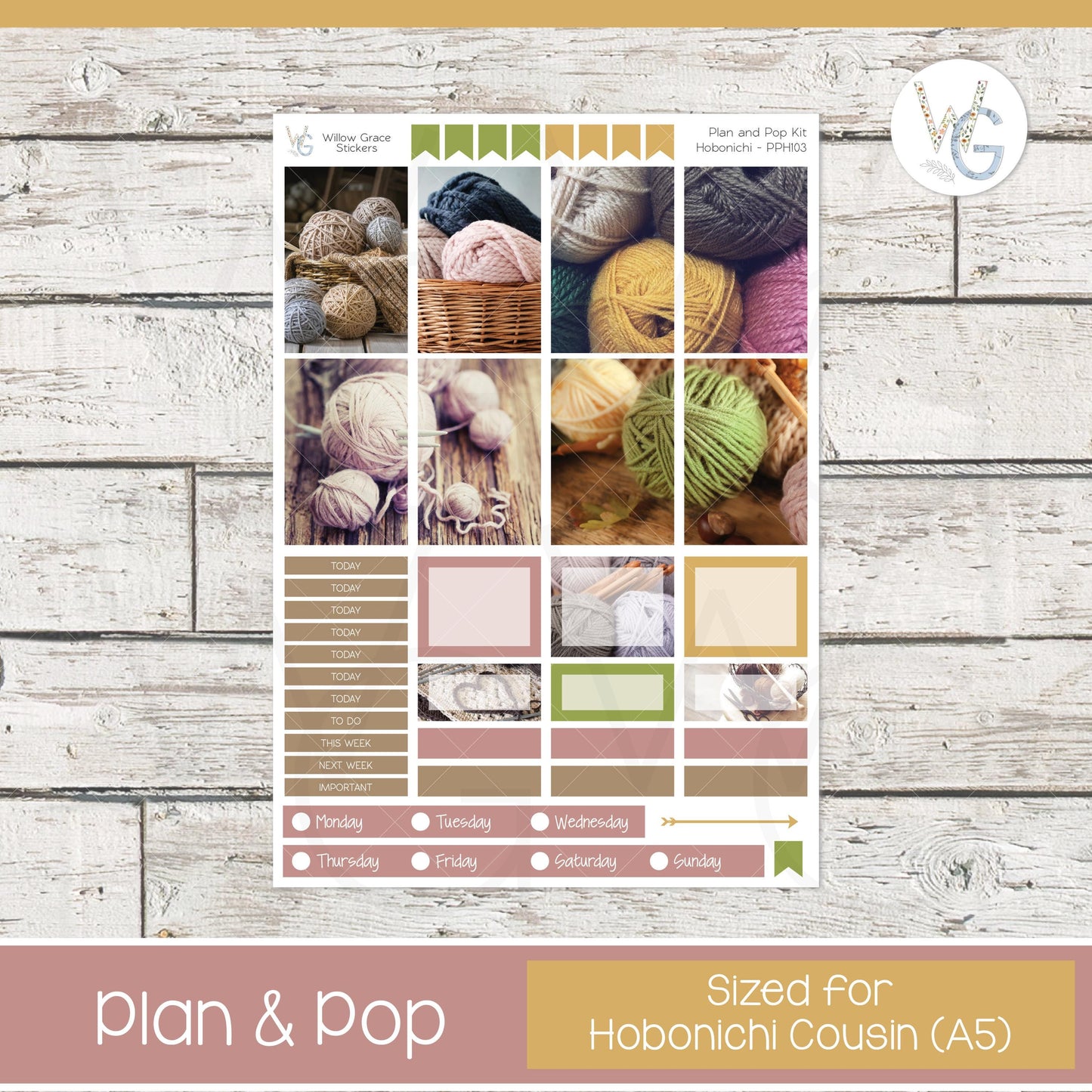 Plan & Pop • Planner Stickers • PPH-103