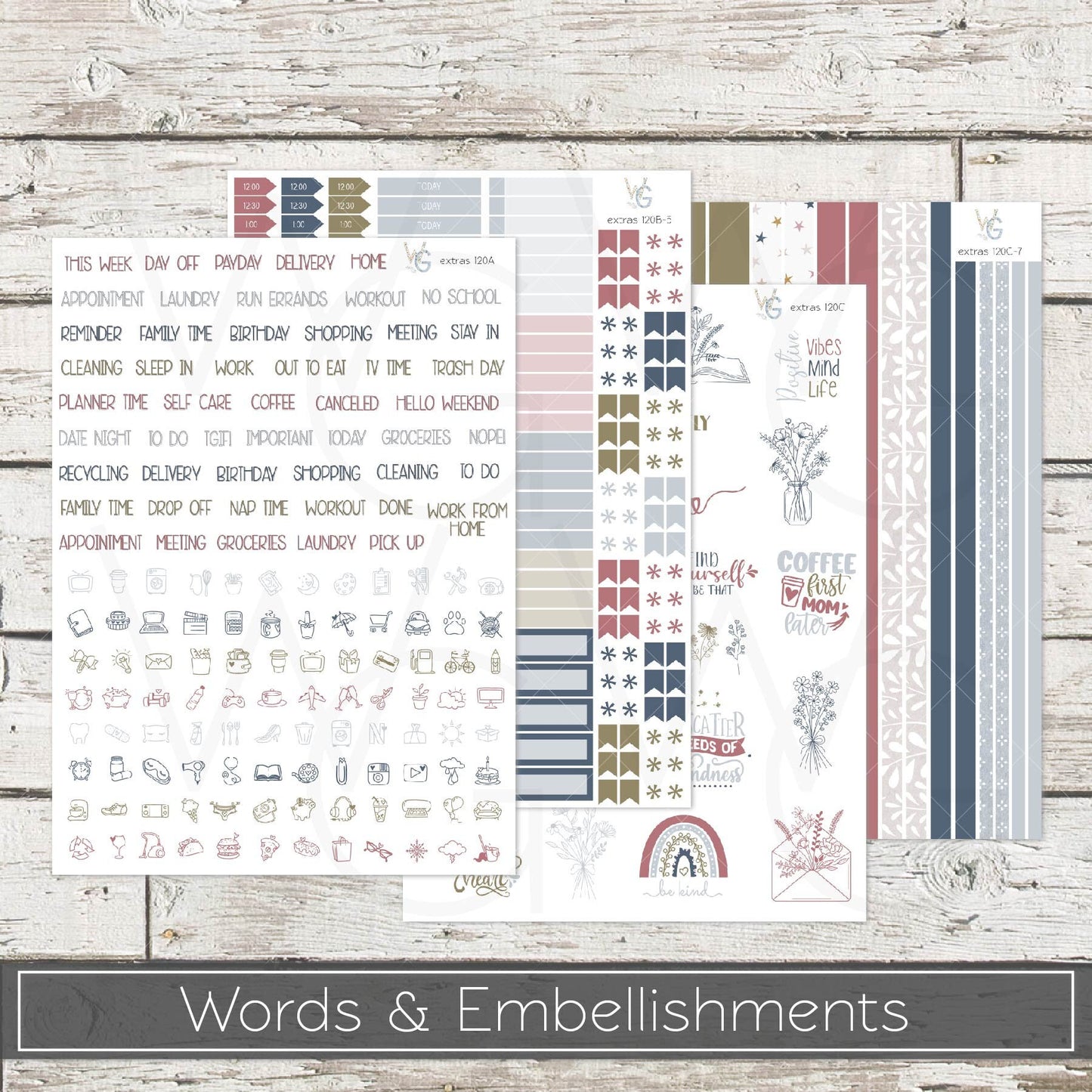 Planner Stickers • Extras • Icons • Planner Stickers • EX-120