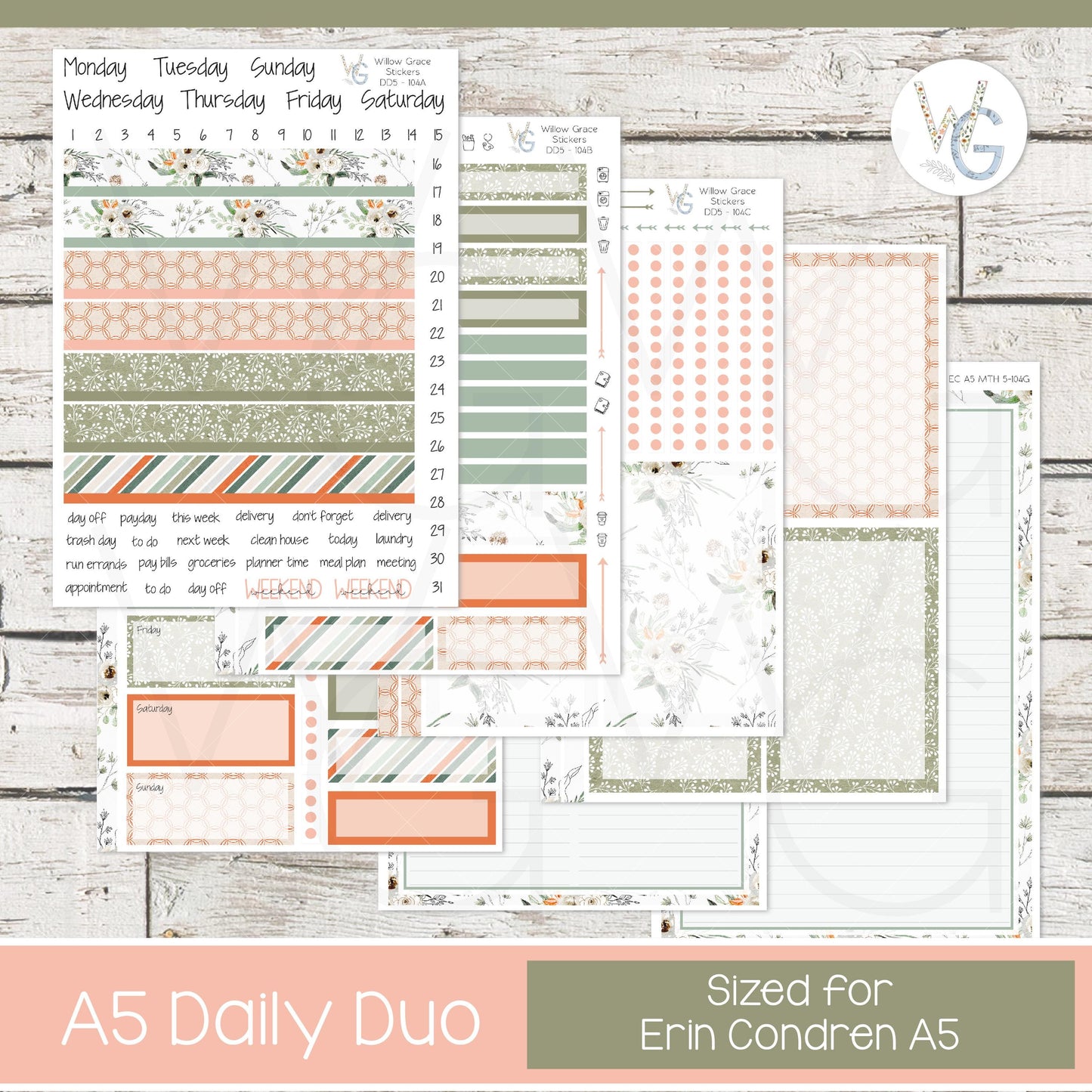 EC A5 Daily Duo Sticker Kit β’ DD5-104