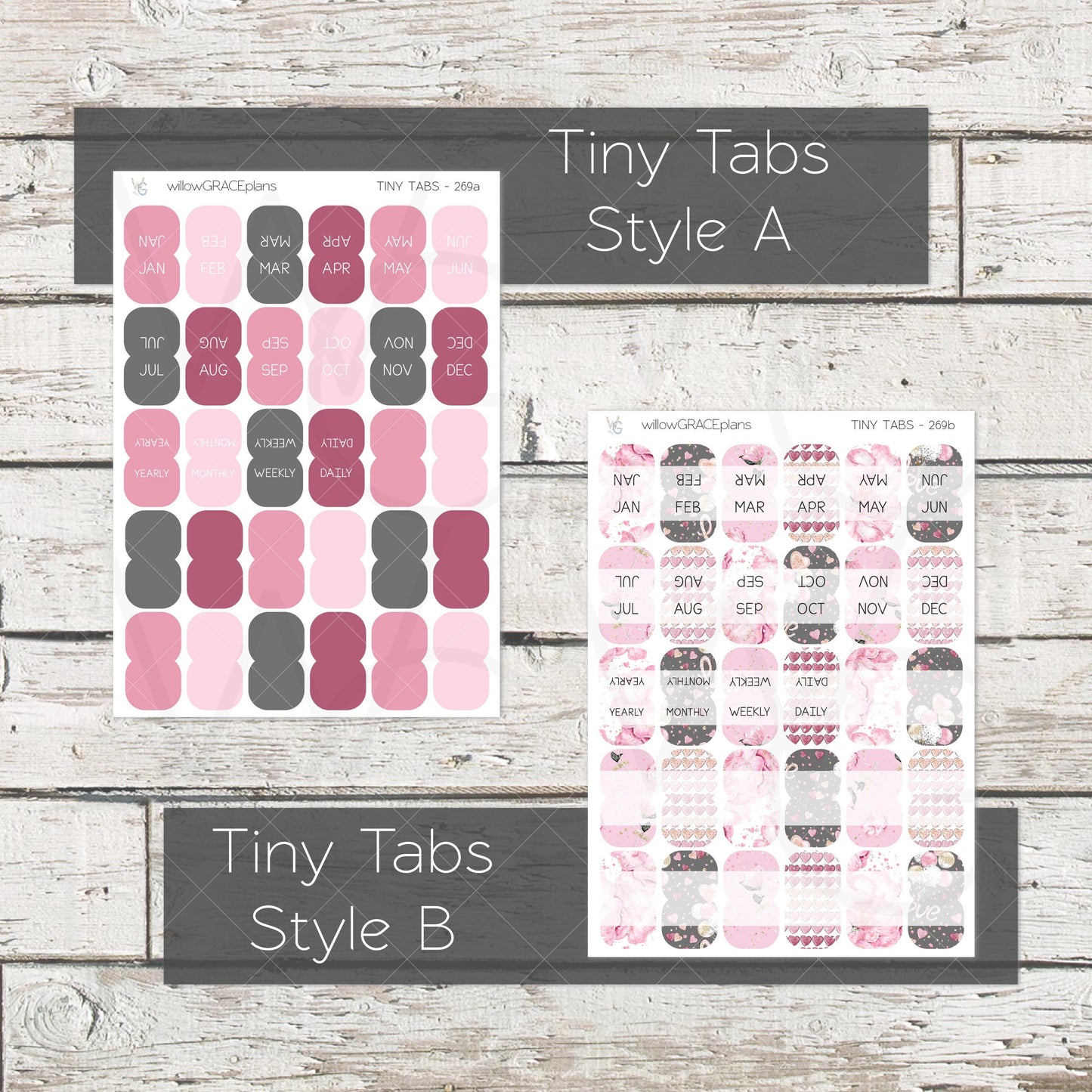 Planner Tabs • Tab Stickers • Planner Stickers • TB-269