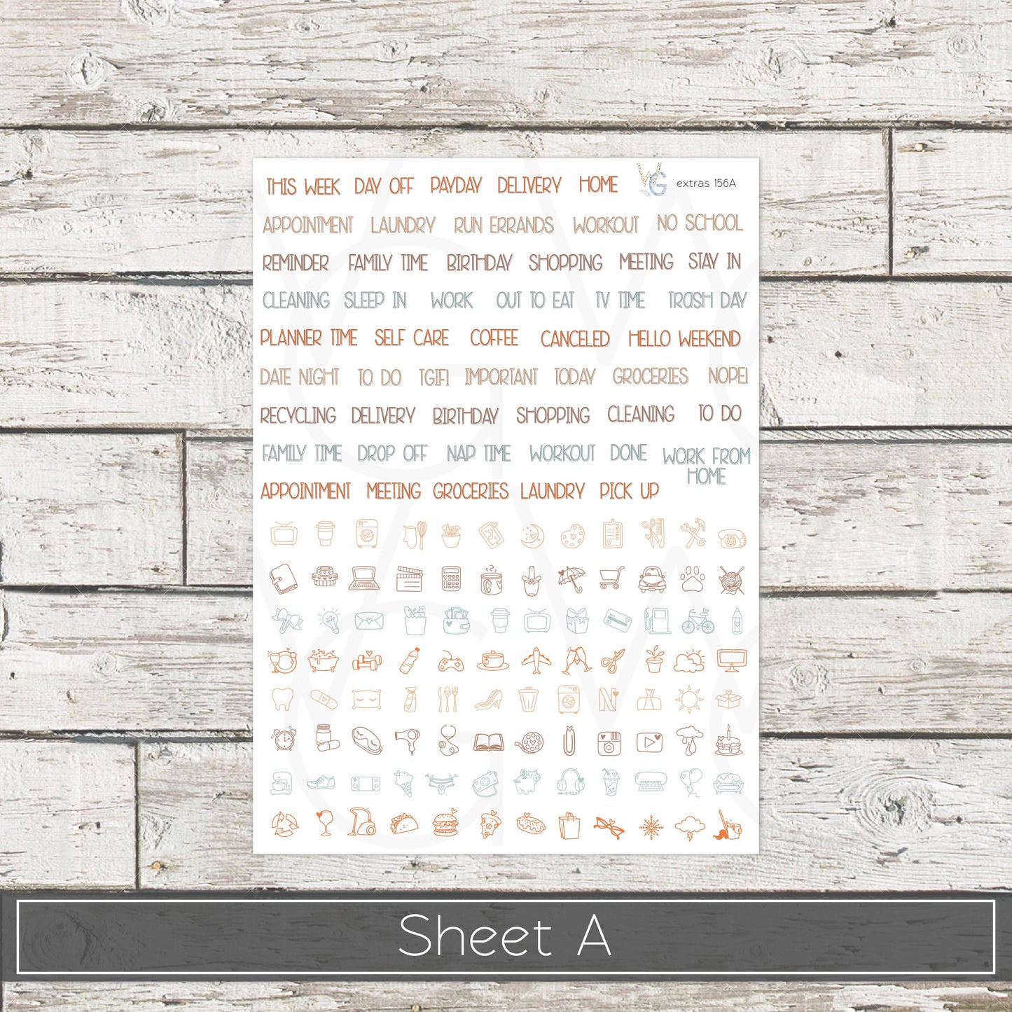 Planner Stickers • Extras • Icons • Planner Stickers • EX-156