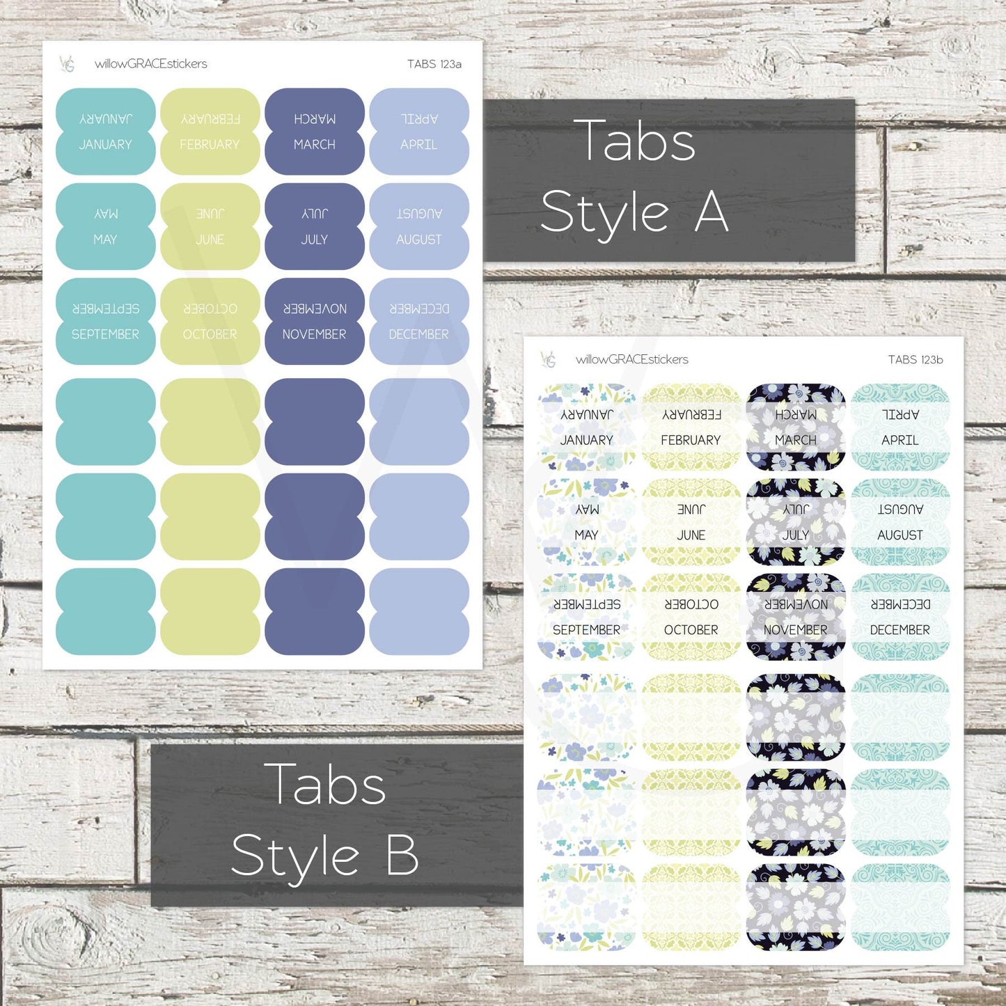 Planner Tabs • Tab Stickers • Planner Stickers • TB-123