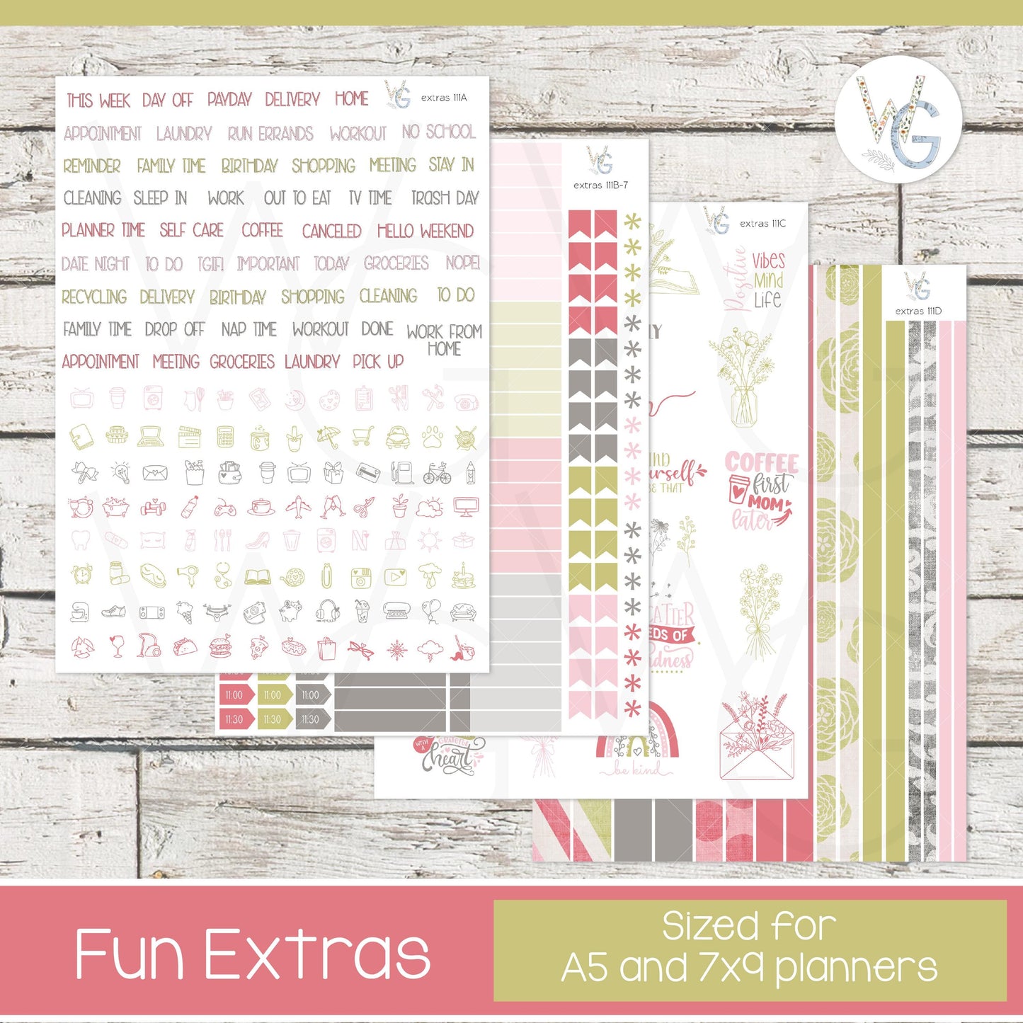 Planner Stickers • Extras • Icons • Planner Stickers • EX-111