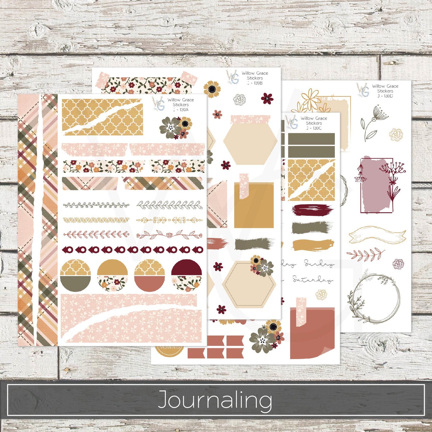 Journaling Stickers • Planner Stickers • JOUR-130