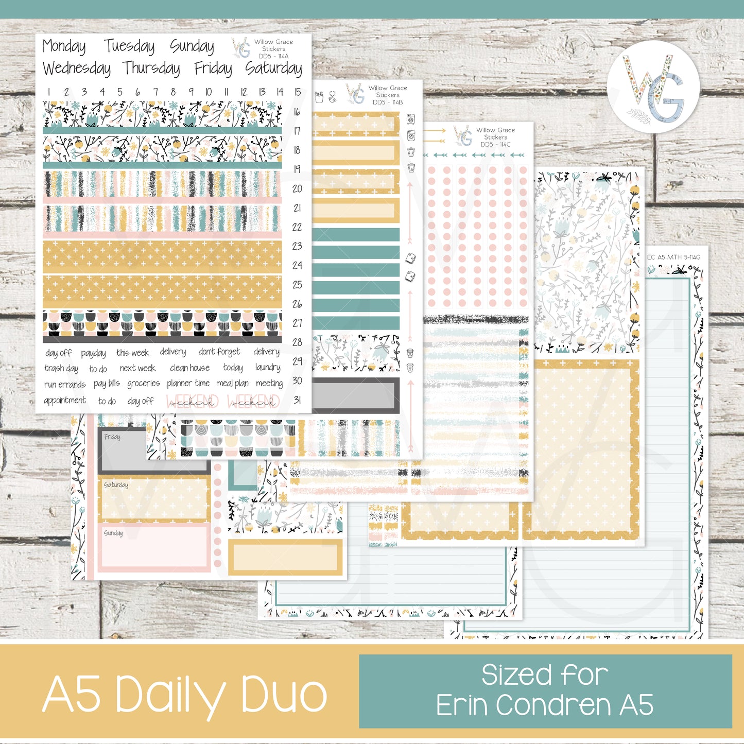 EC A5 Daily Duo Sticker Kit β’ DD5-114