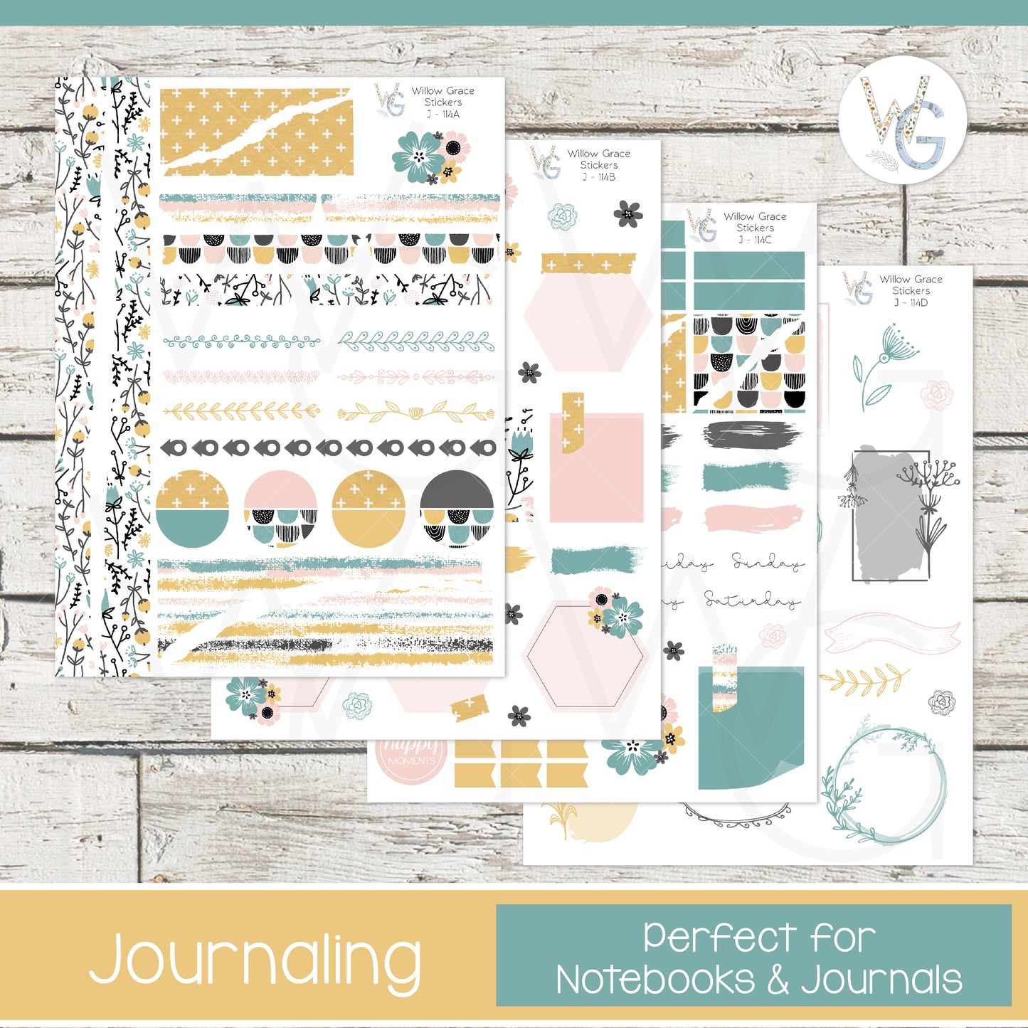 Journaling Stickers • Planner Stickers • JOUR-114