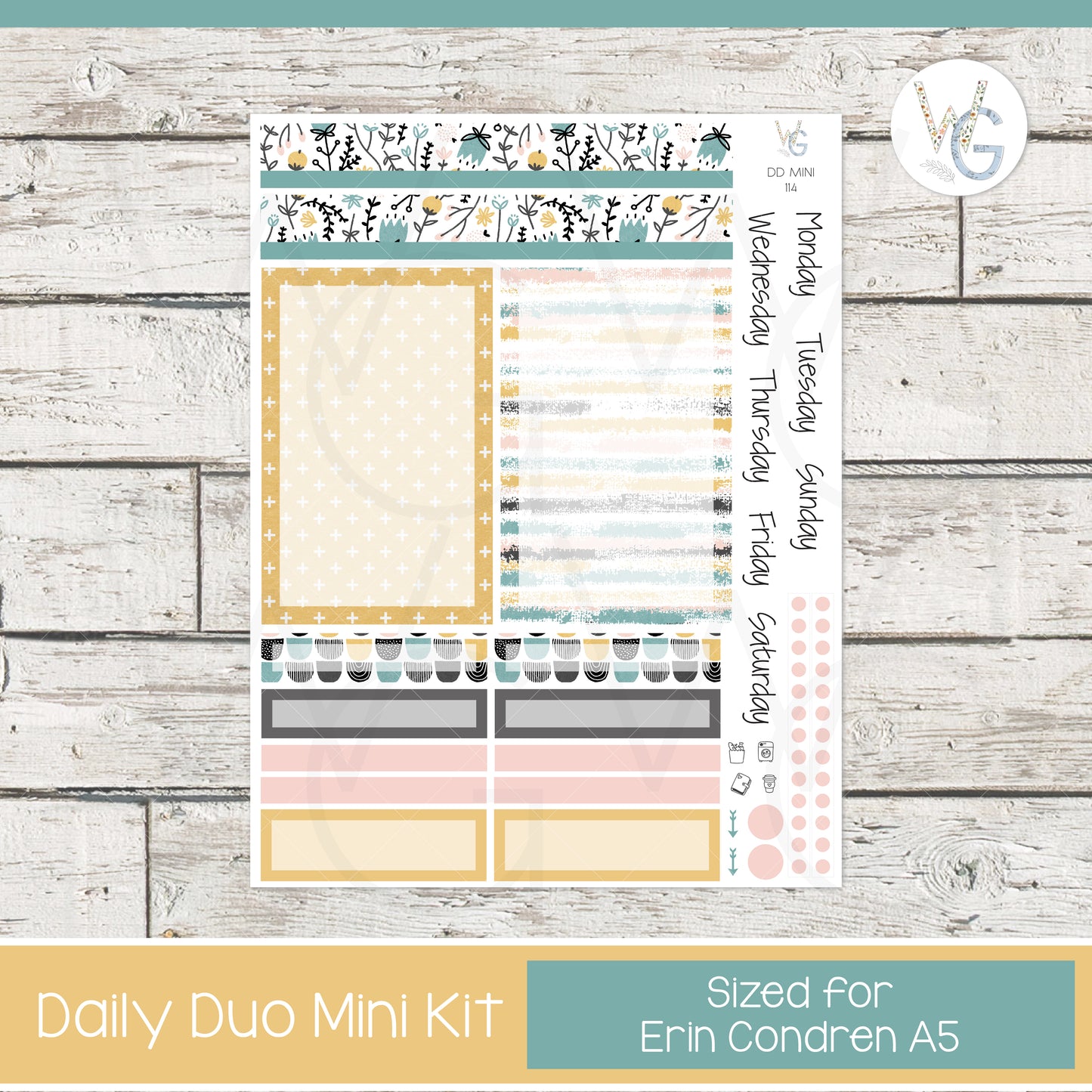 EC A5 Daily Duo Mini Sticker Kit β’ DDM-114