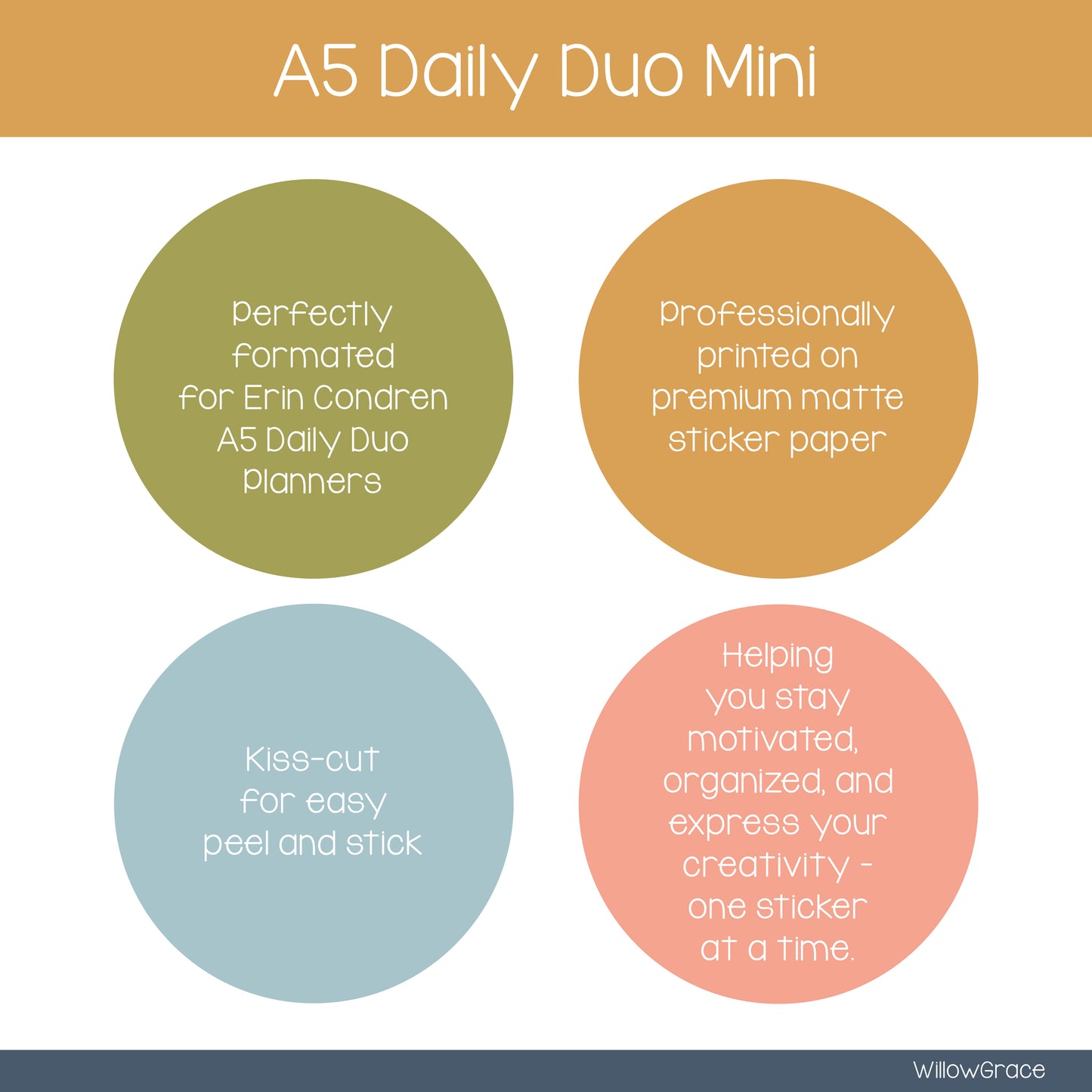 EC A5 Daily Duo Mini Sticker Kit β’ DDM-114