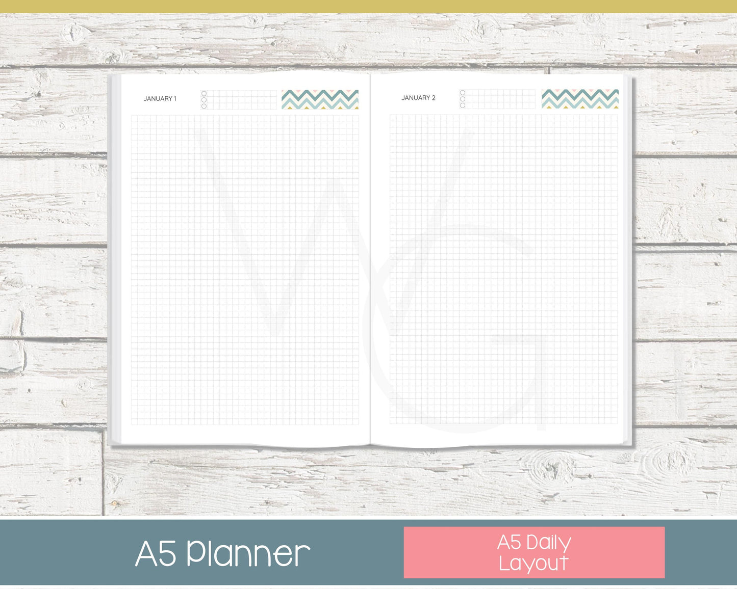 2026 Complete Personalized Planner | Month, Week, Day Planner | Grid Layout | Chevron Rainbow