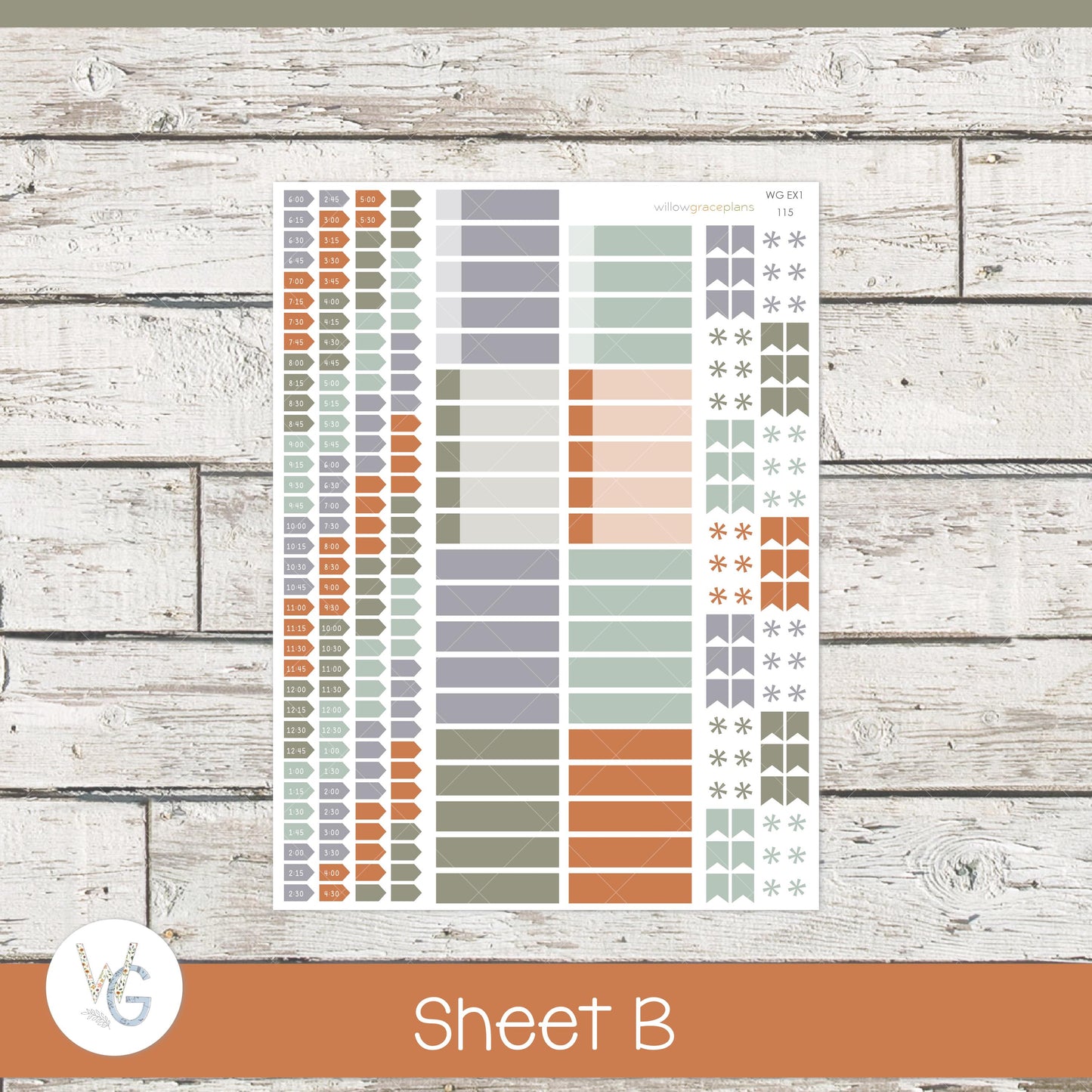 Willow Grace Planner Stickers - Daily Planner Stickers | WGD-115