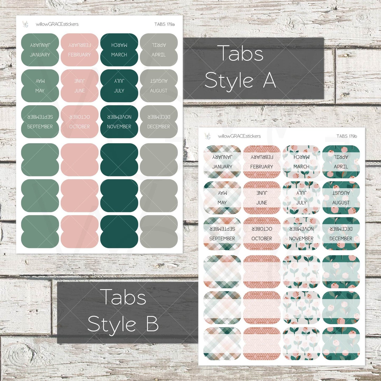 Planner Tabs • Tab Stickers • Planner Stickers • TB-179