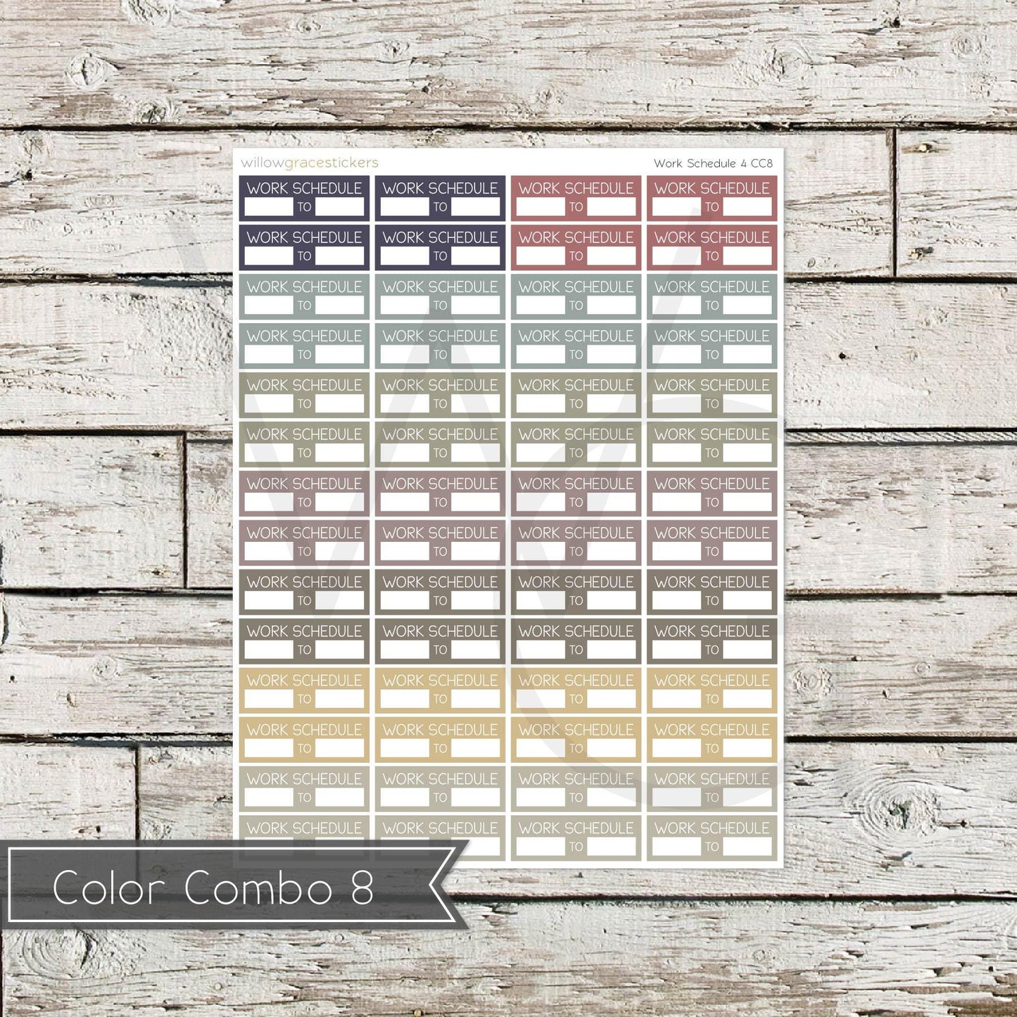 Work Schedule • Functional Planner Stickers