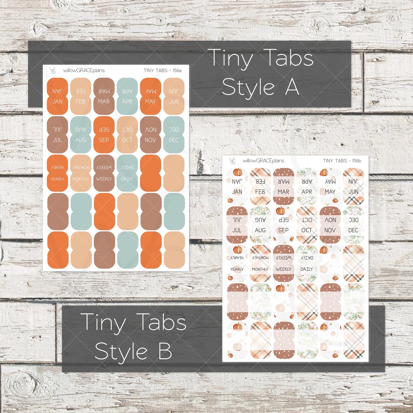 Planner Tabs • Tab Stickers • Planner Stickers • TB-156