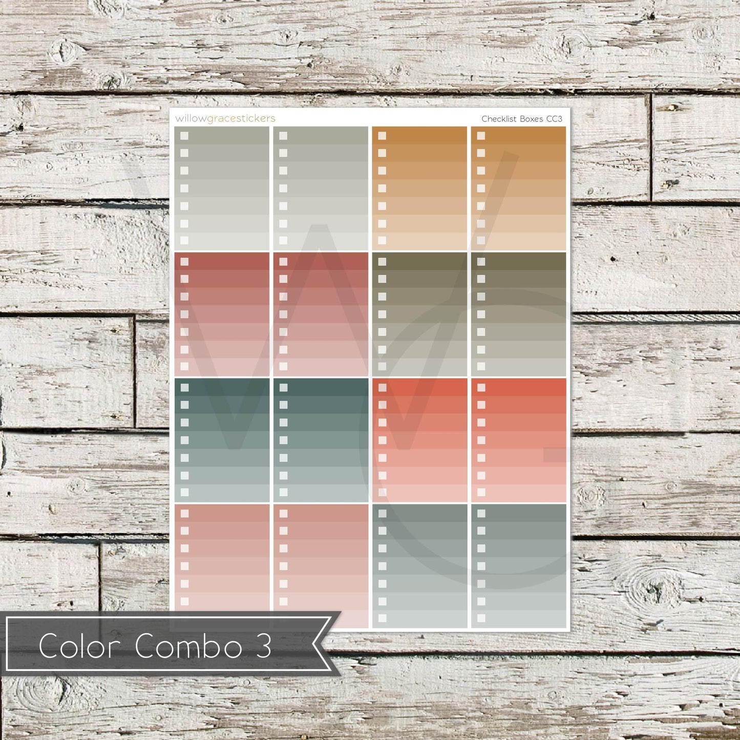 Checklist Boxes • Functional Planner Stickers